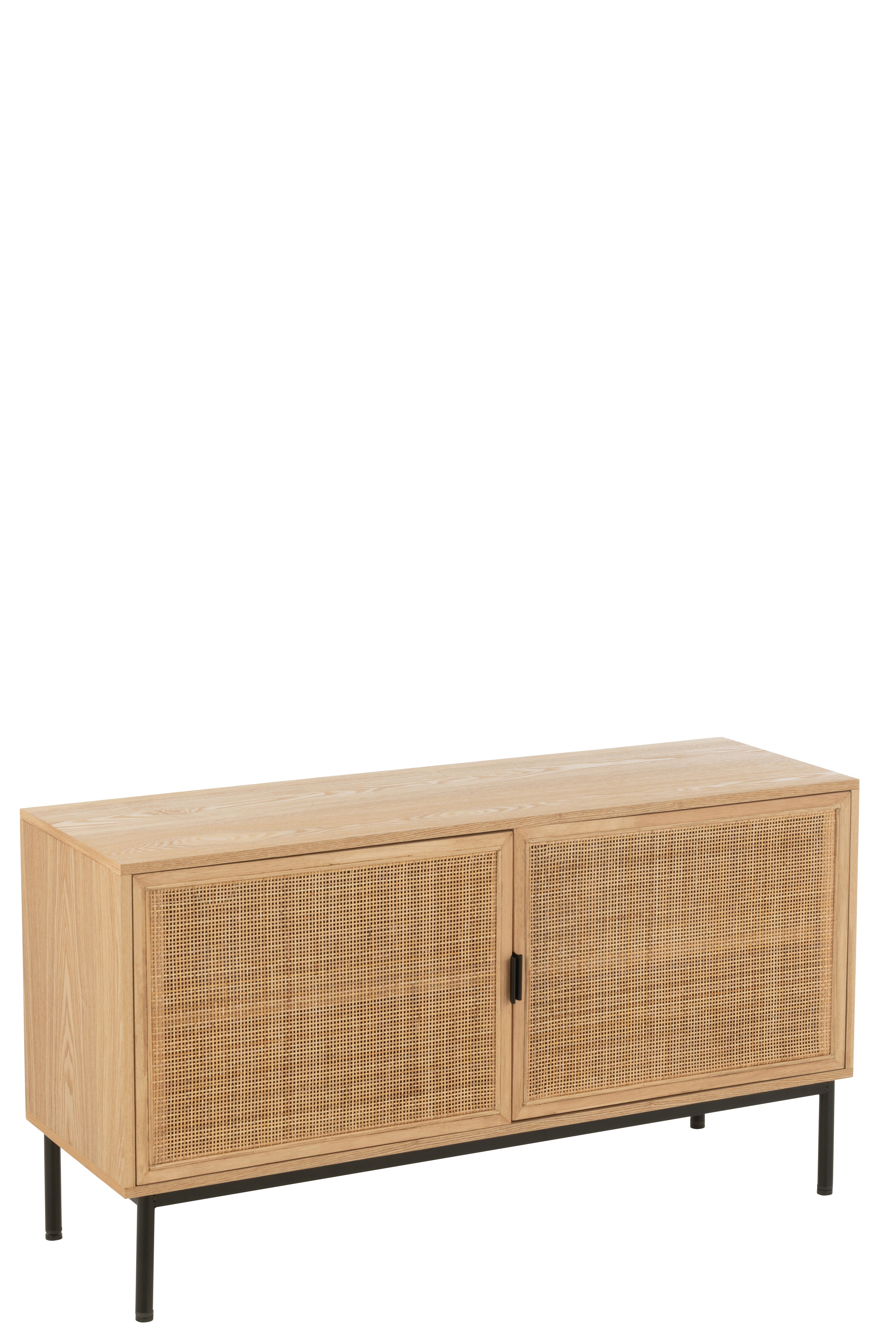 Kast Vierkant Mdf/Metaal Natuur/Zwart Groot