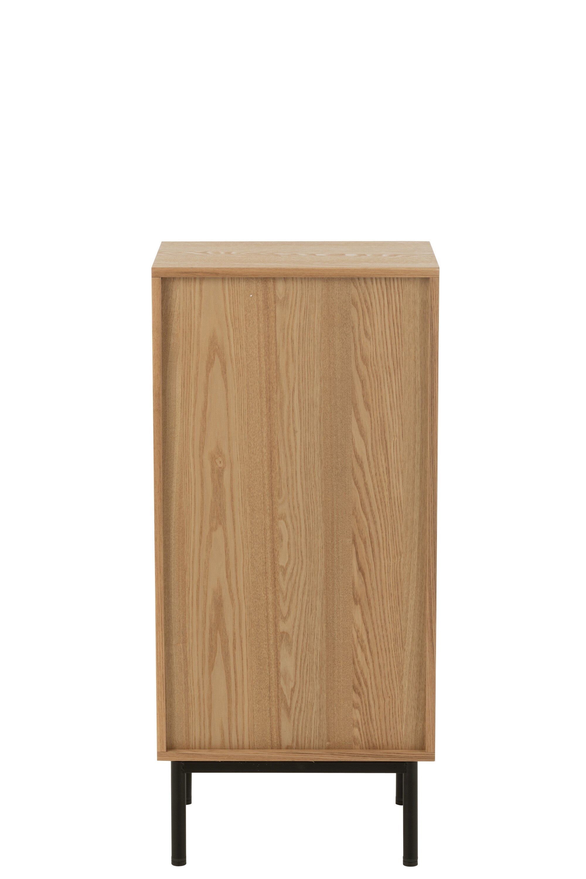 Kast 5 laden Mdf/Metaal Natuurlijk/Zwart