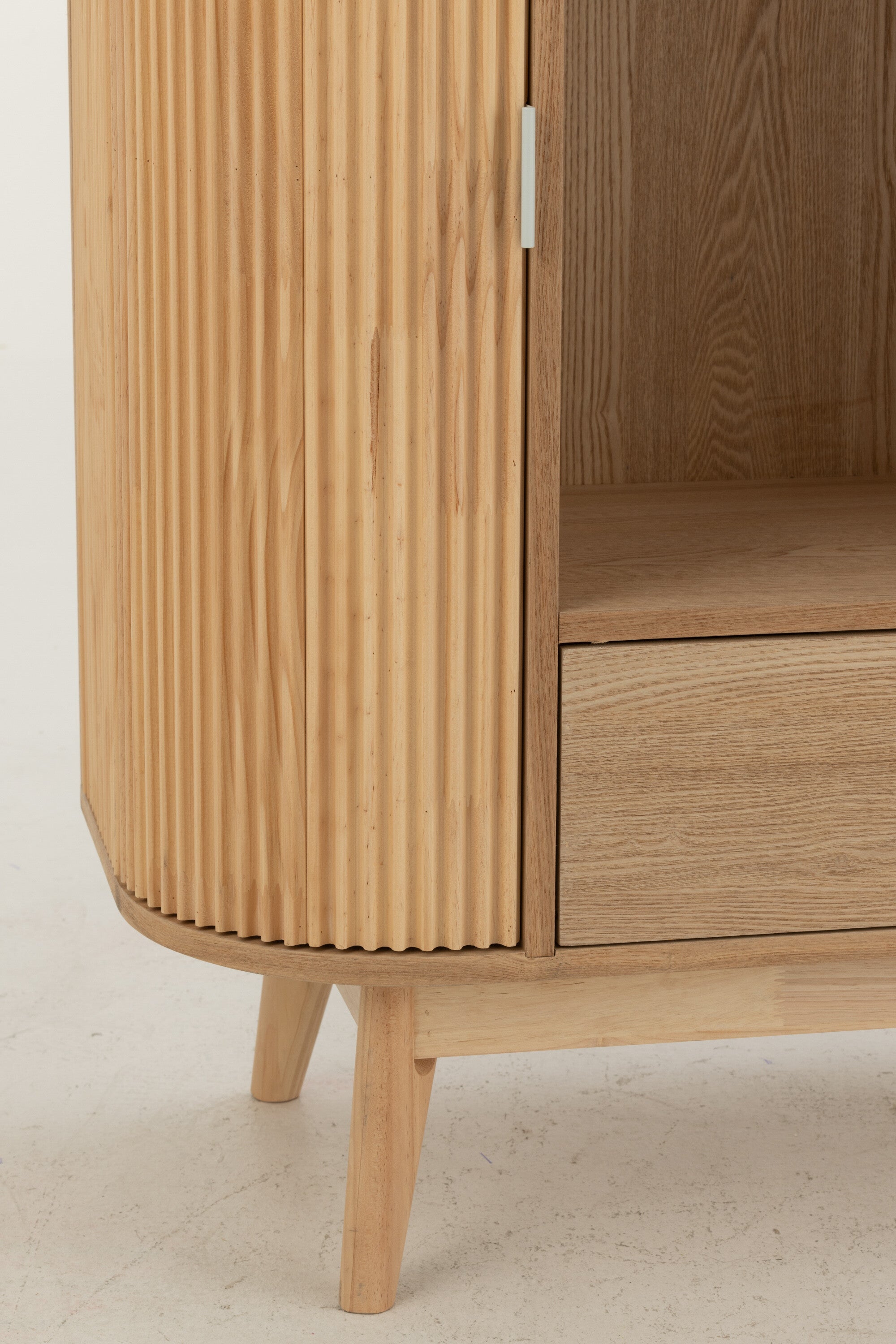 Plank Afgerond Mdf/Dennenhout Natuurlijk