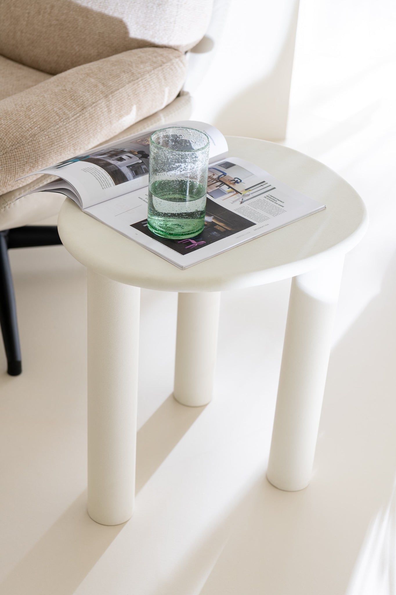 Bijzettafel Bali Mdf/Pvc Wit Klein