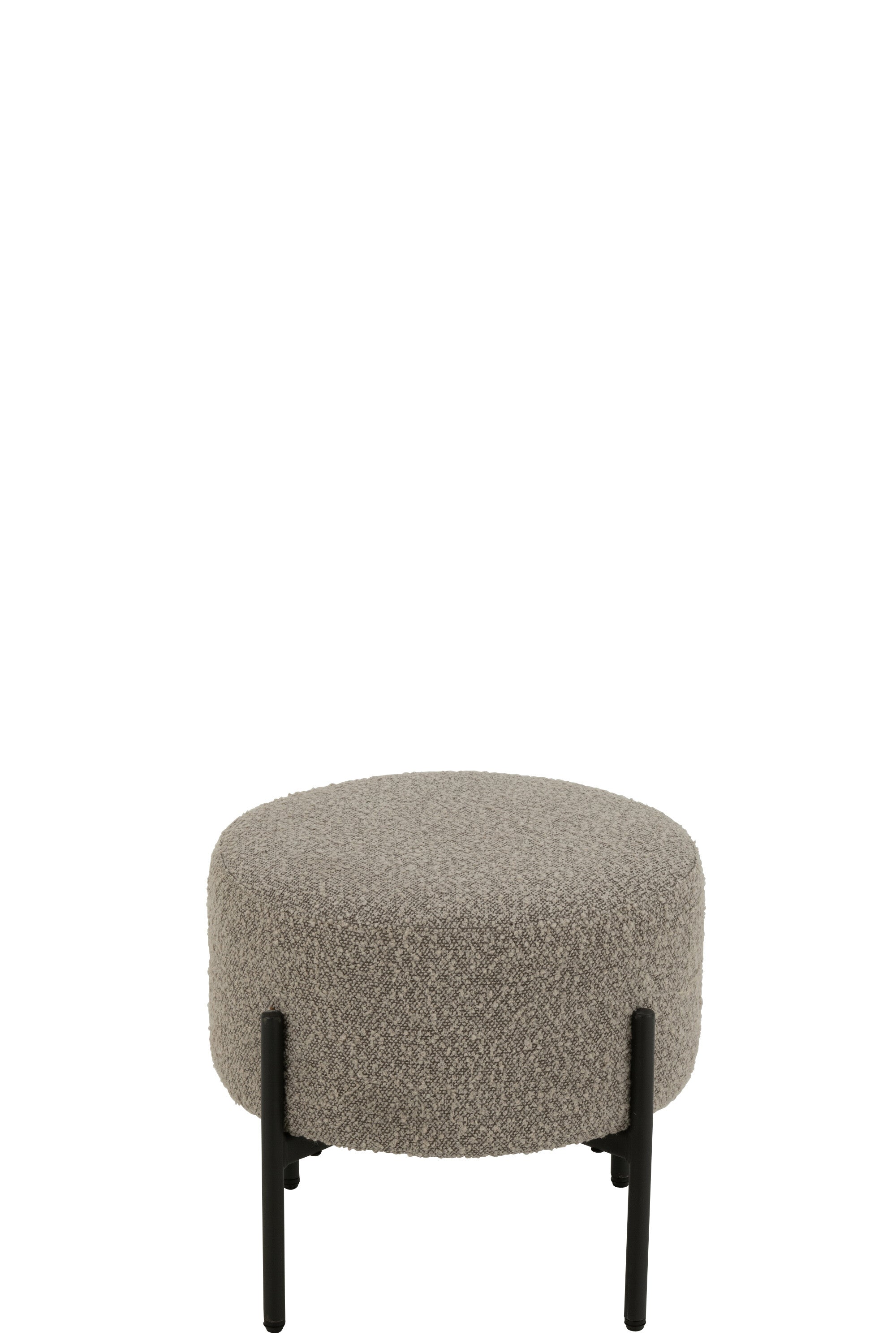 Kruk Boucle Triplex/Polyester Grijs/Zwart