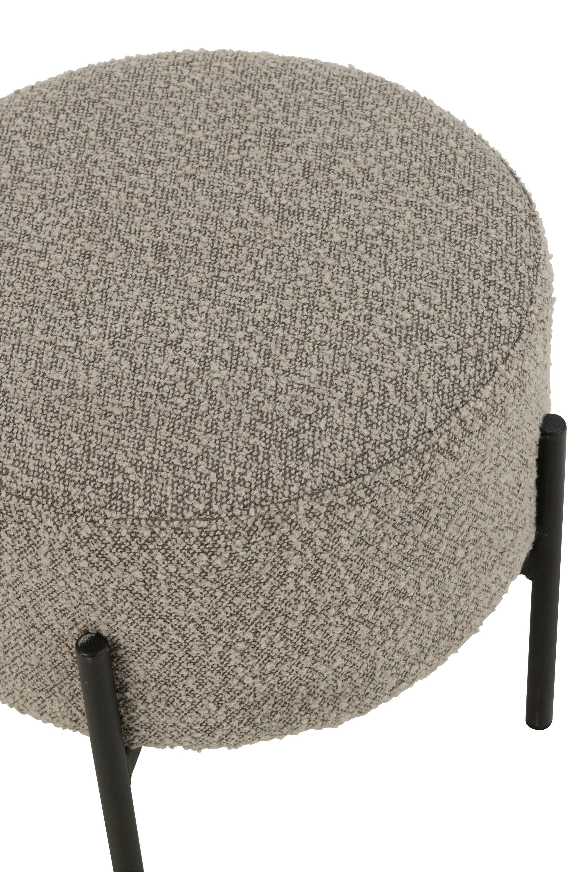 Kruk Boucle Triplex/Polyester Grijs/Zwart