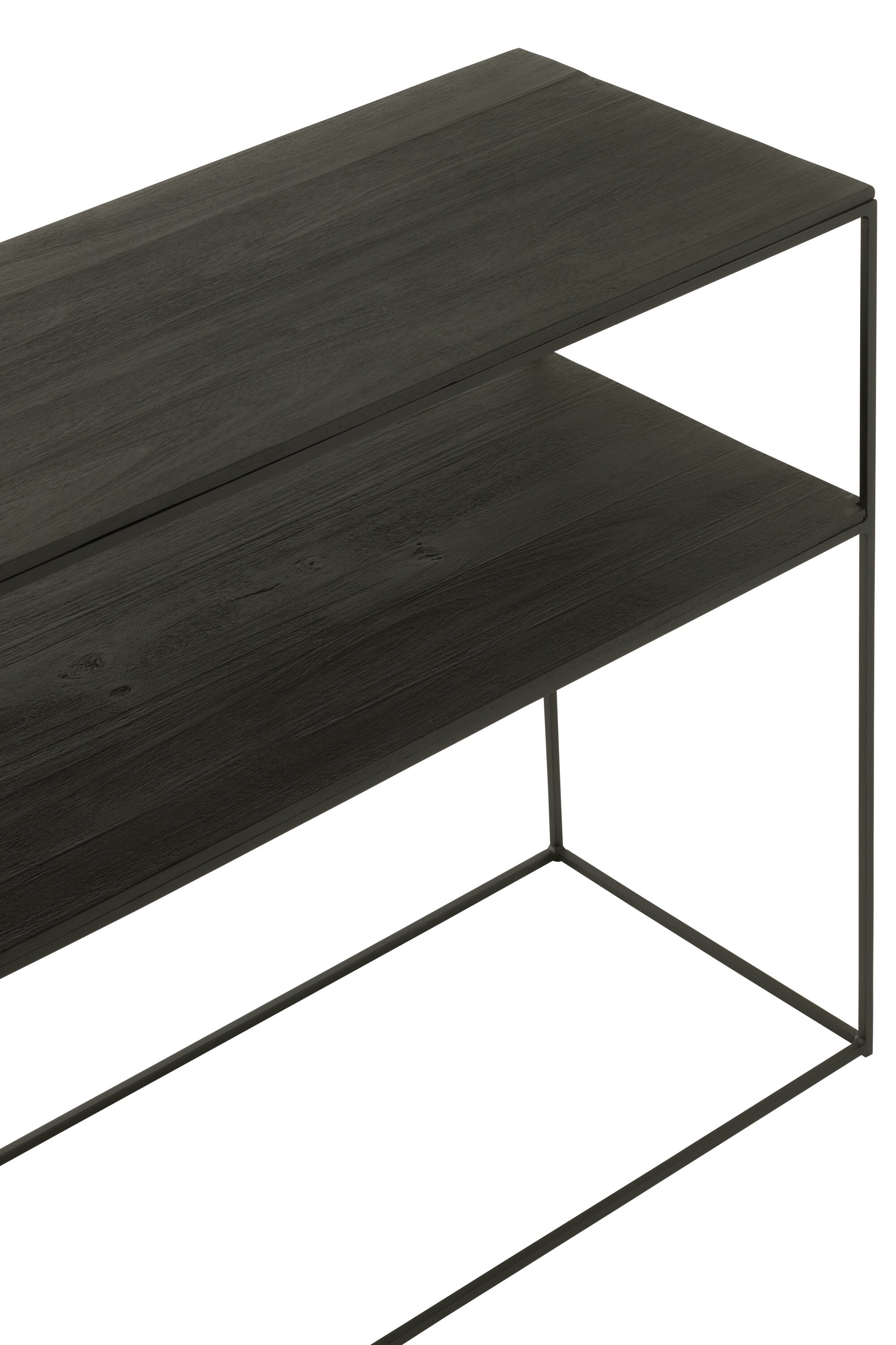 Console Rechthoekig Gerecycled Hout/Metaal Zwart