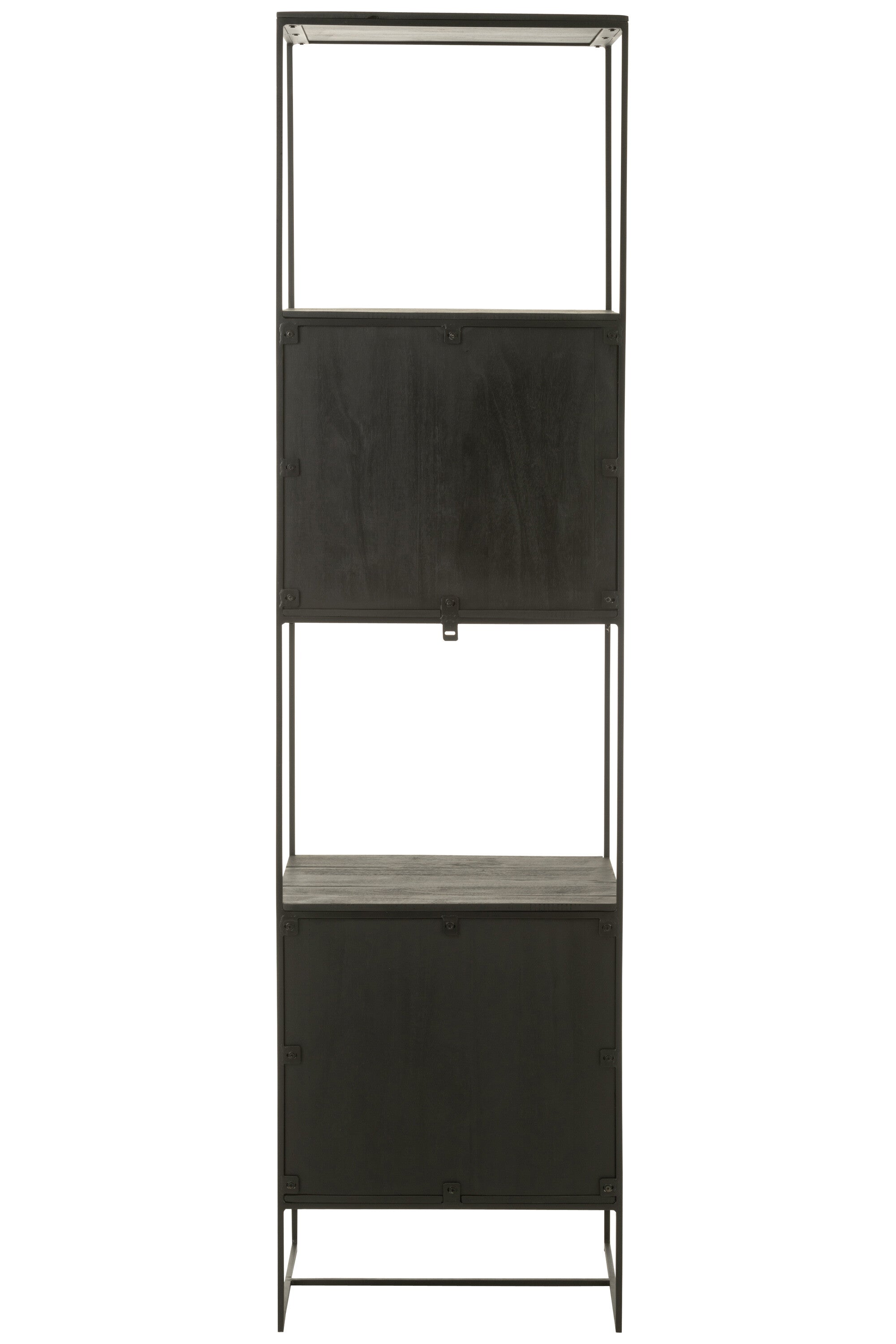 Plank Smal Teakhout/Metaal Zwart