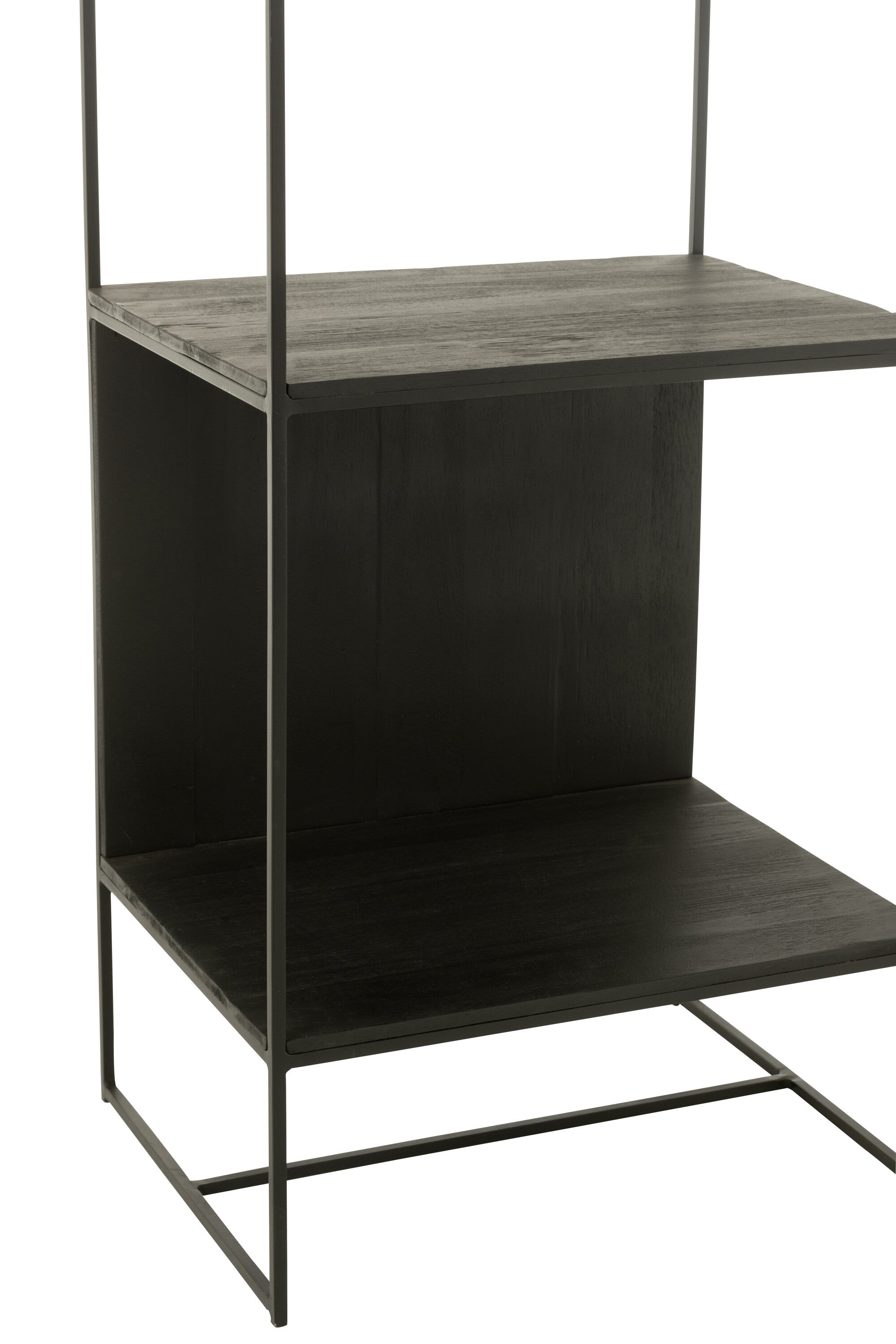 Plank Smal Teakhout/Metaal Zwart