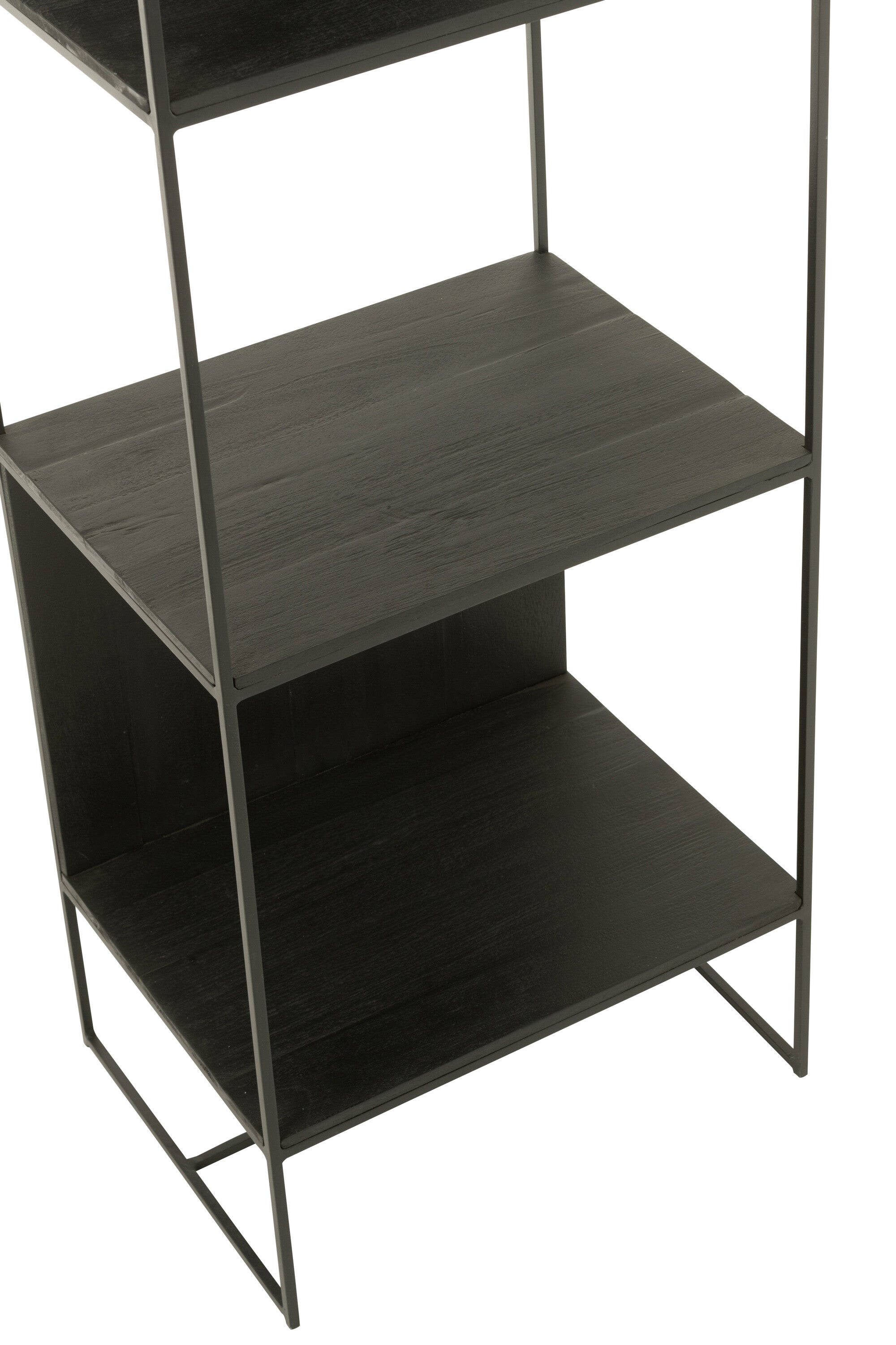 Plank Smal Teakhout/Metaal Zwart