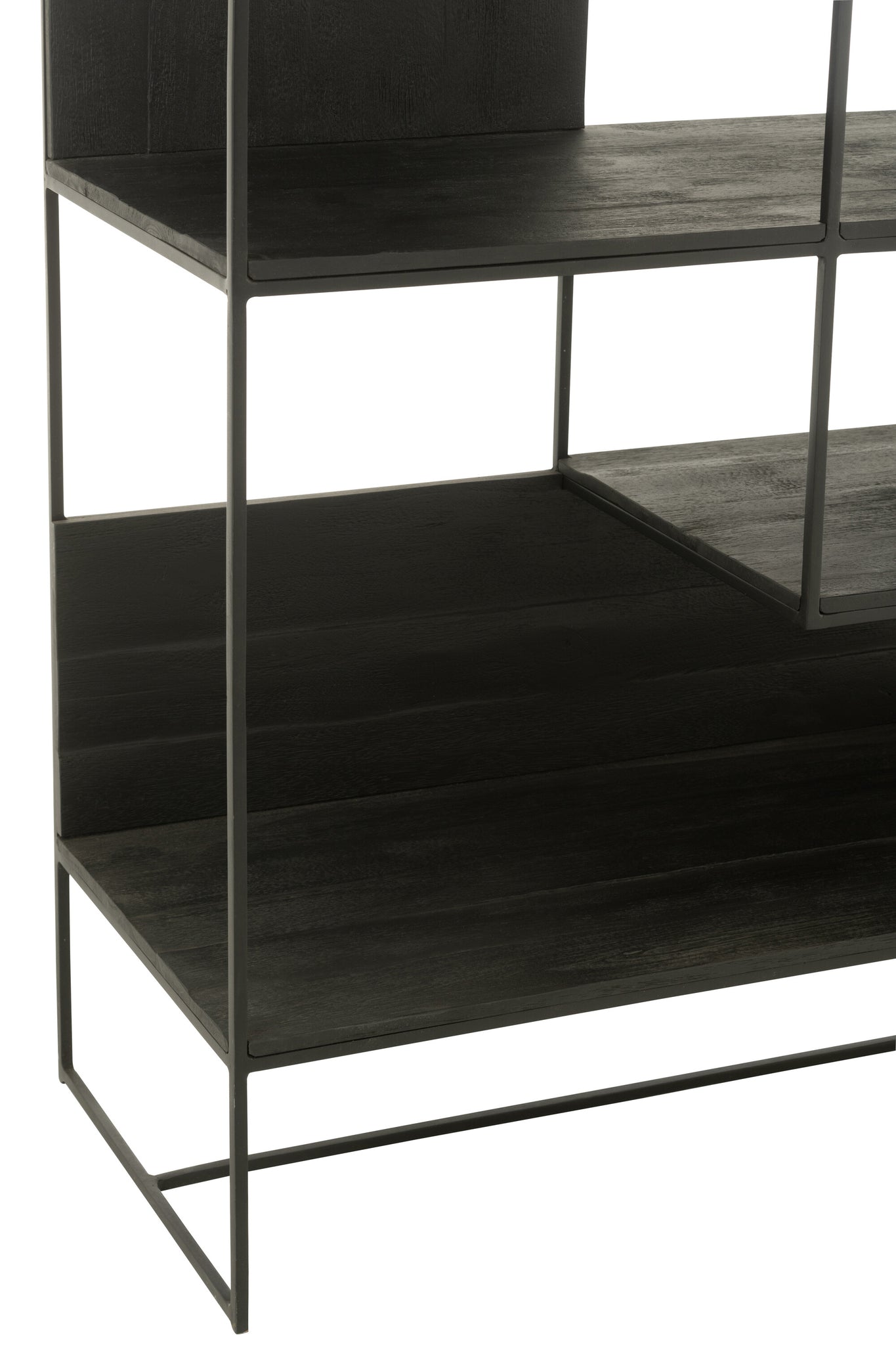 Plank Modern Teakhout/Metaal Zwart