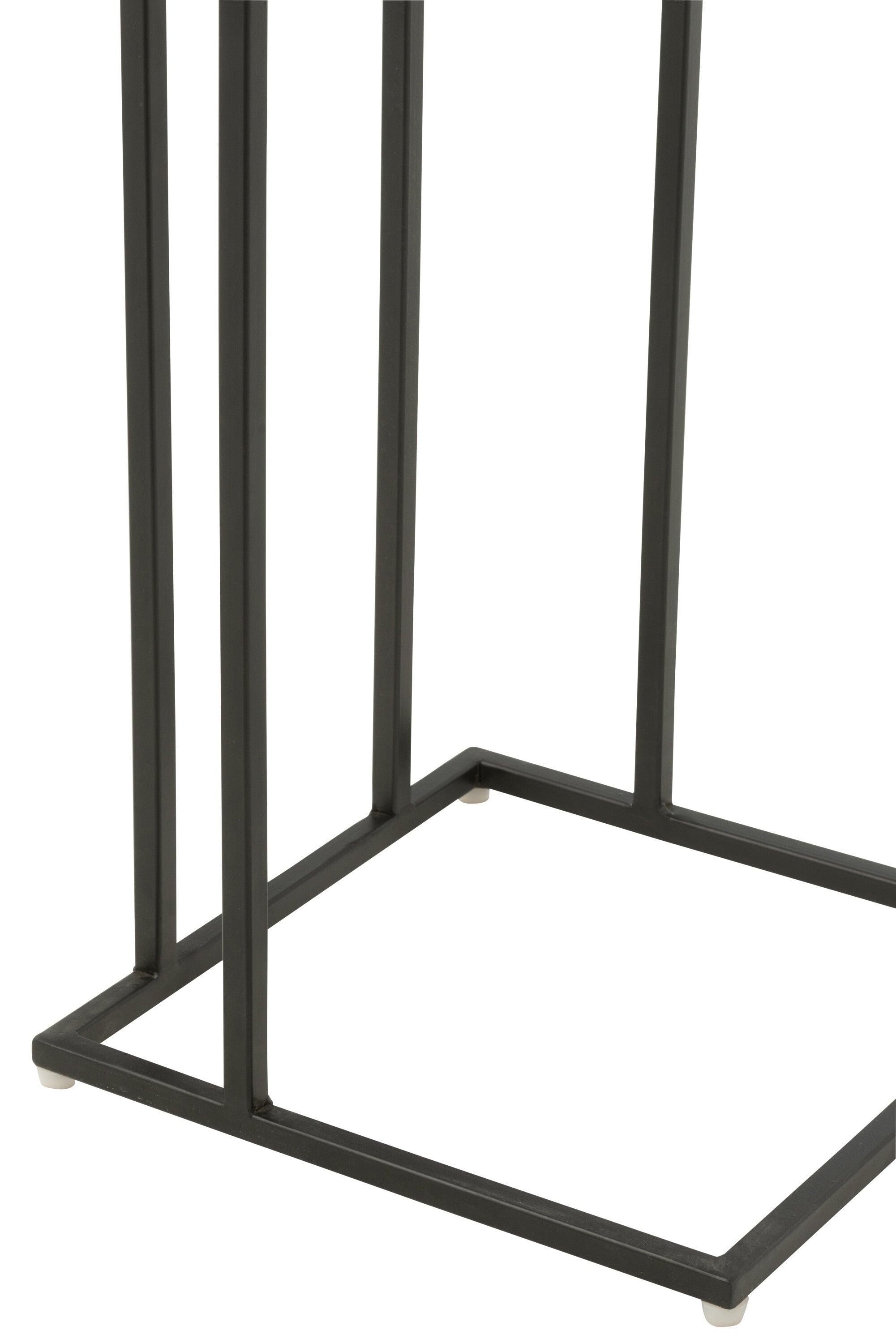 Bijzettafel Vierkant Acaciahout/Hars Natuur/Zwart