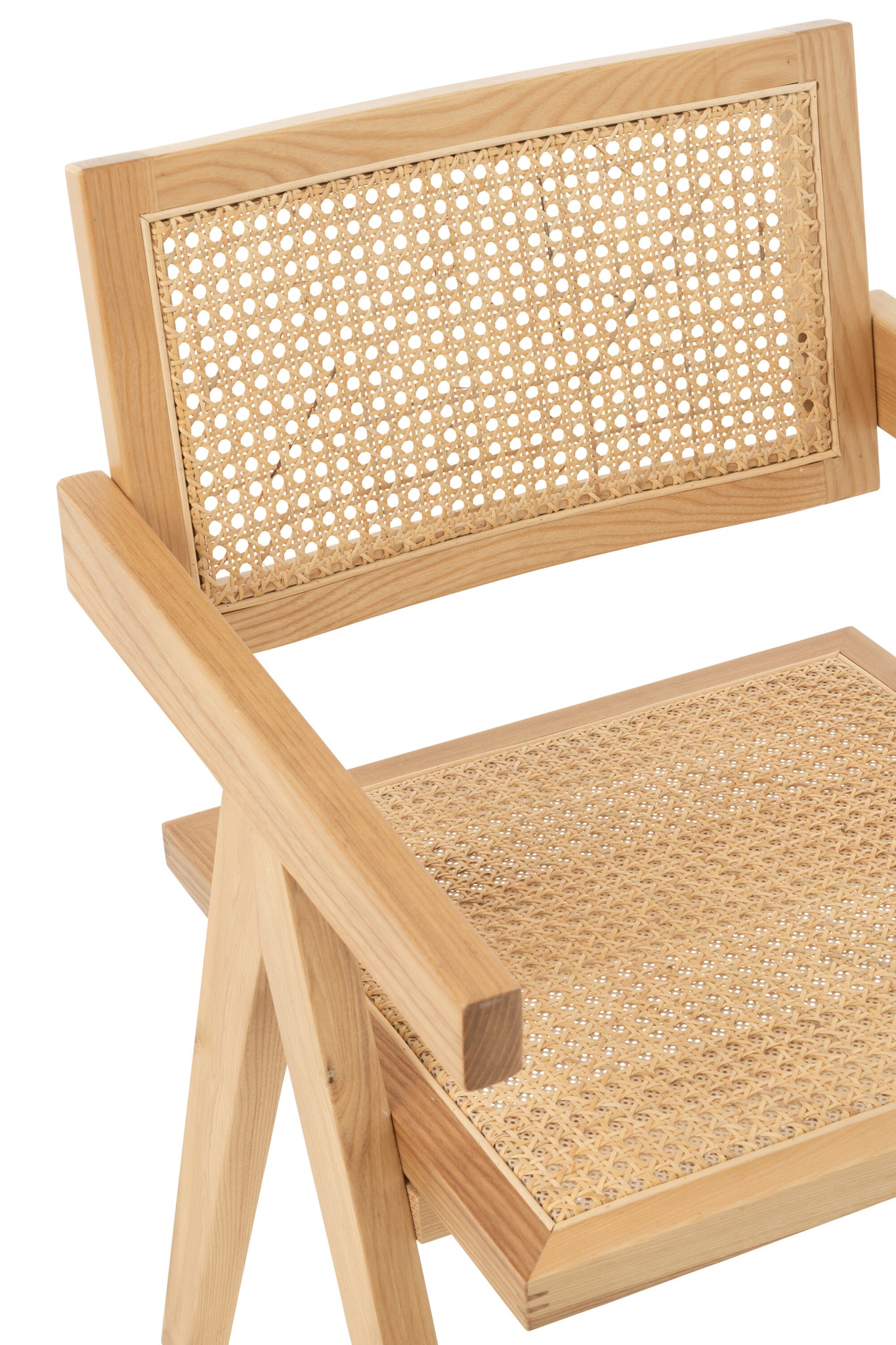 Stoelrooster van essenhout/rotan natuurlijk