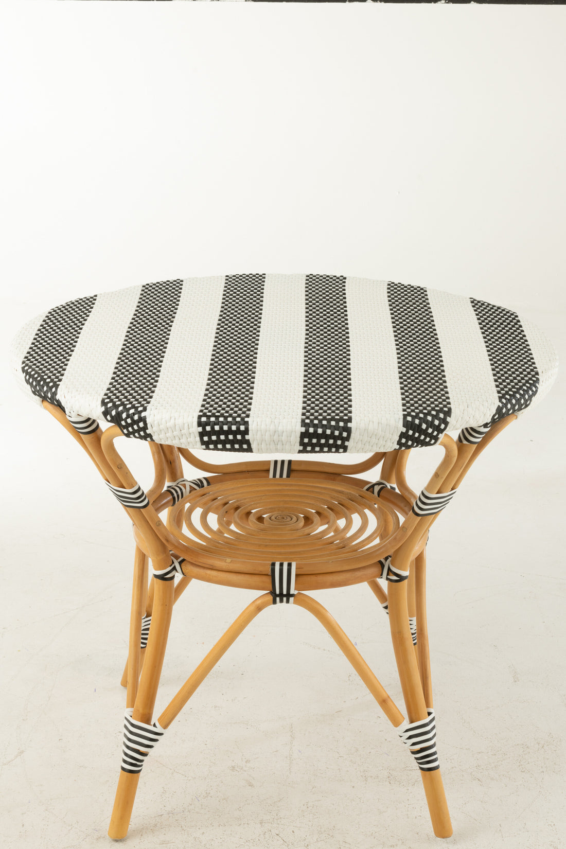 Eettafel Rotan Zwart/Wit