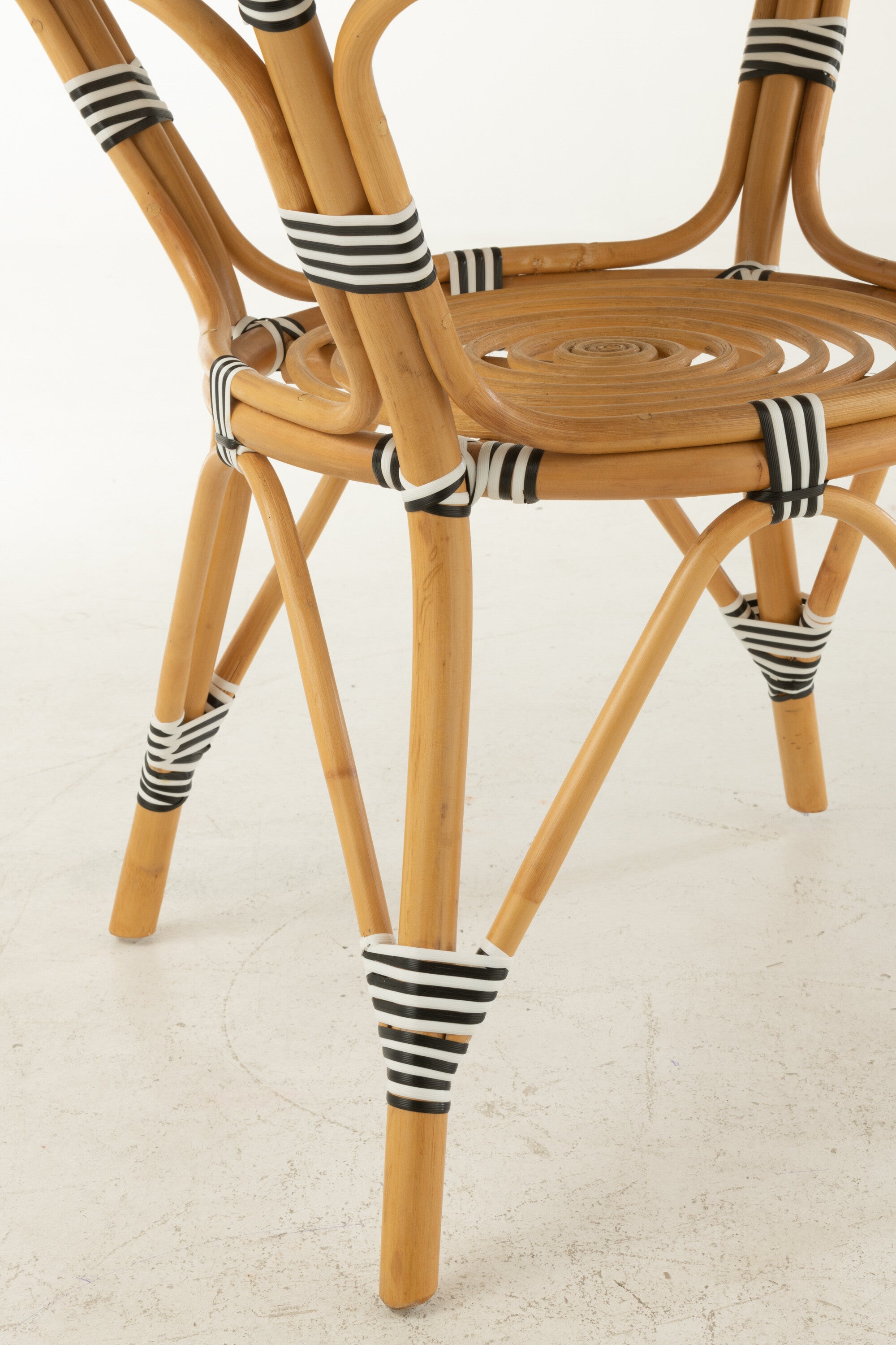Eettafel Rotan Zwart/Wit