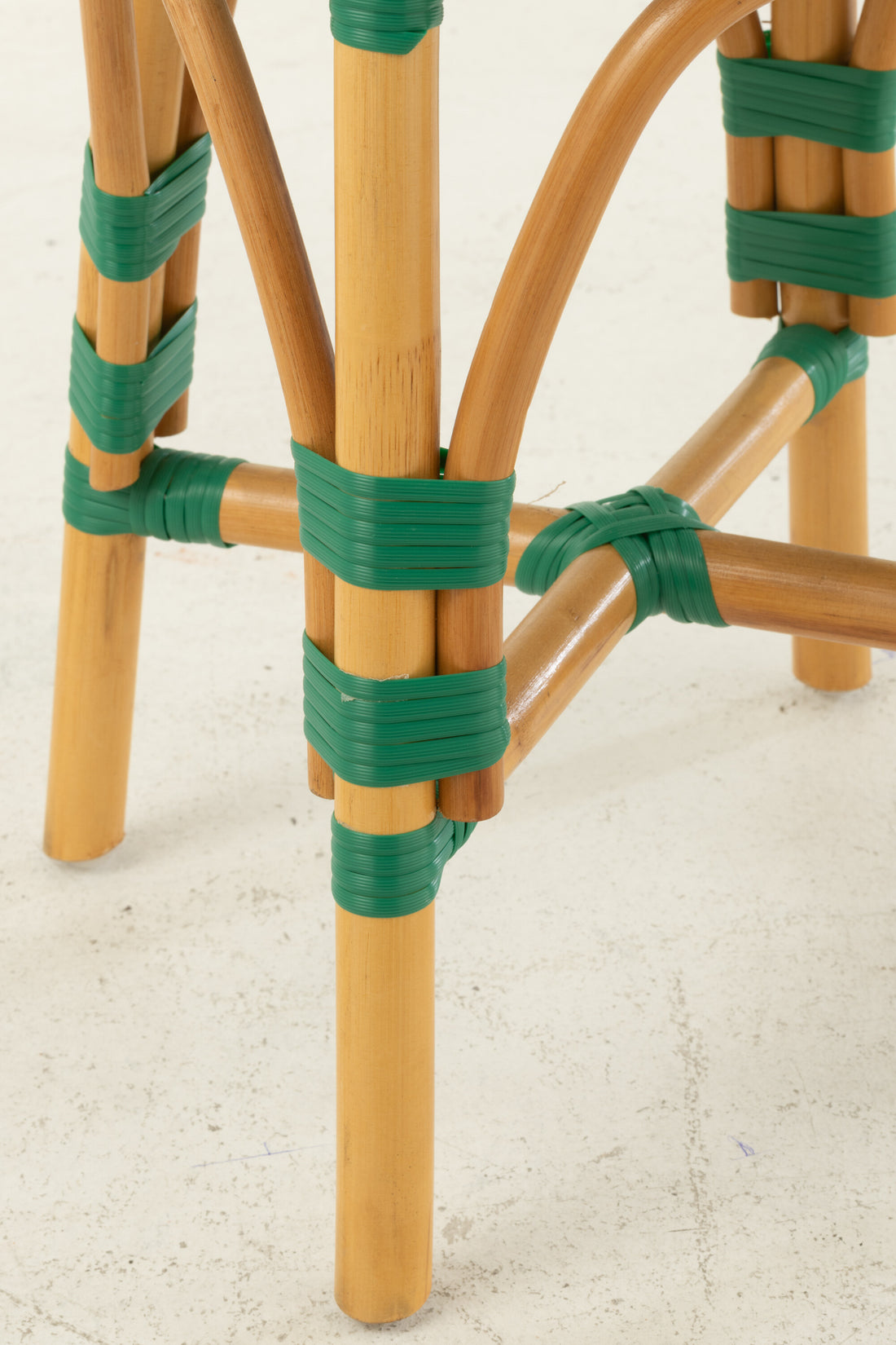 Kruk Rotan Donkergroen/Wit Klein