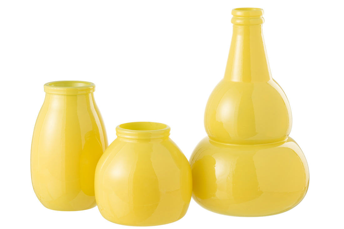 Vaas Cocoon Glas Geel