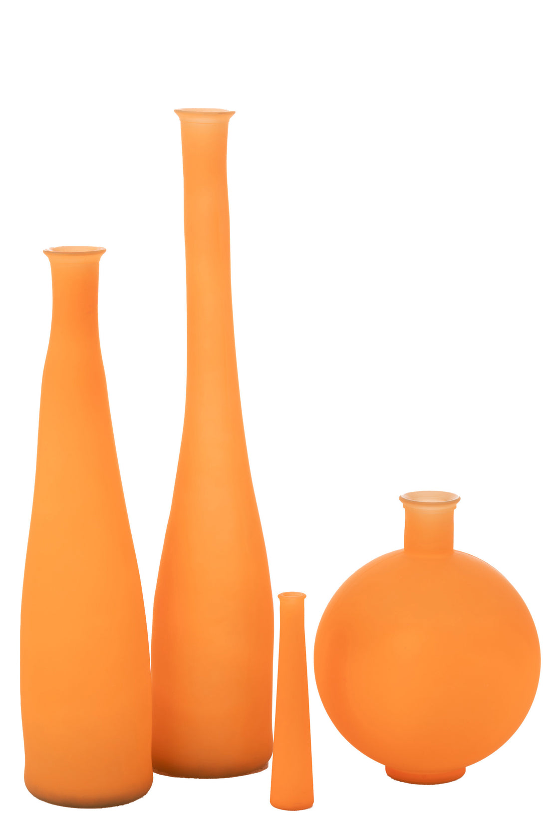 Vaas Fles Glas Neon Oranje Groot