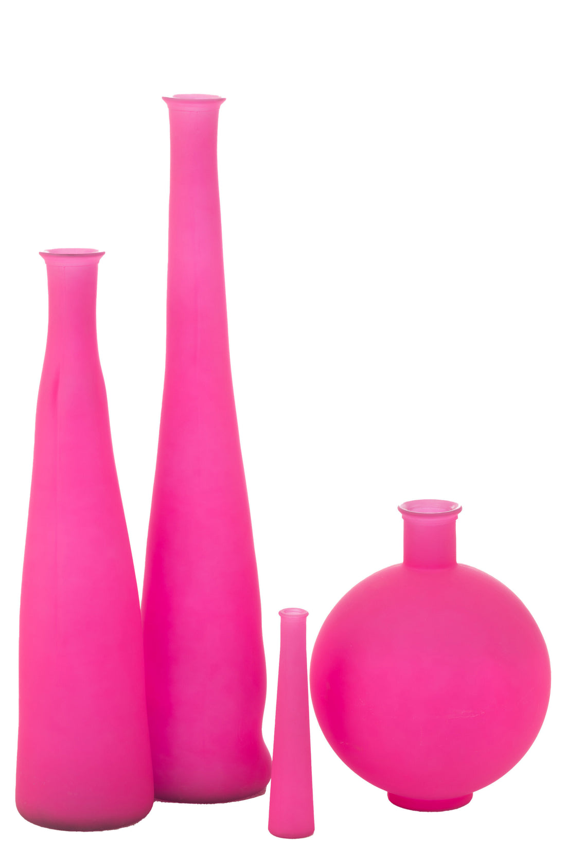 Vaas Fles Glas Neon Roze Groot