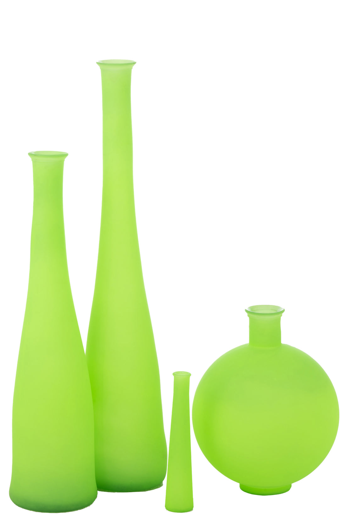 Vaas Fles Glas Neon Groen Groot