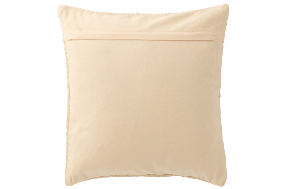 Kussen Breeze Strepen Gerecycled Katoen Crème/Zalm