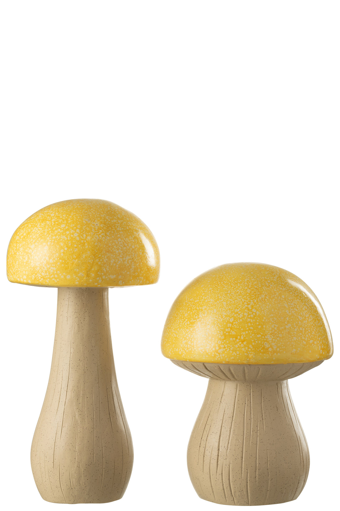 Set van 2 paddenstoelen voor buiten Mgo geel