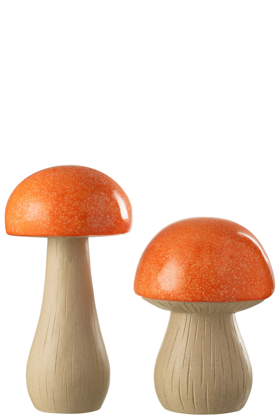 Set van 2 paddenstoelen voor buiten Mgo oranje