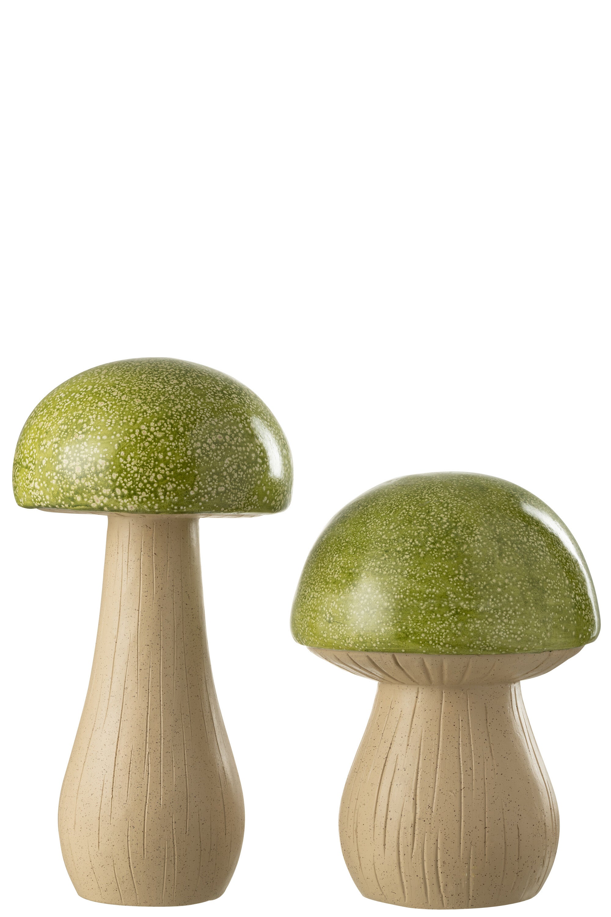 Set van 2 paddenstoelen voor buiten Mgo groen