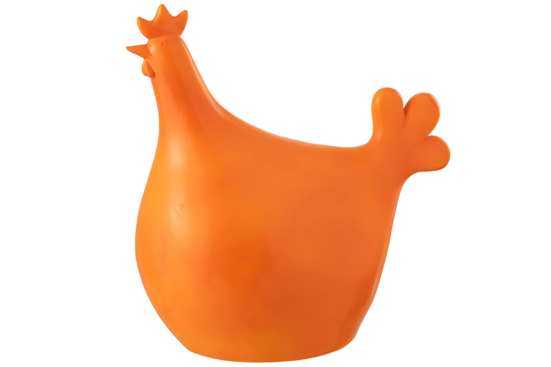 Rooster Outdoor Polyresin Oranje