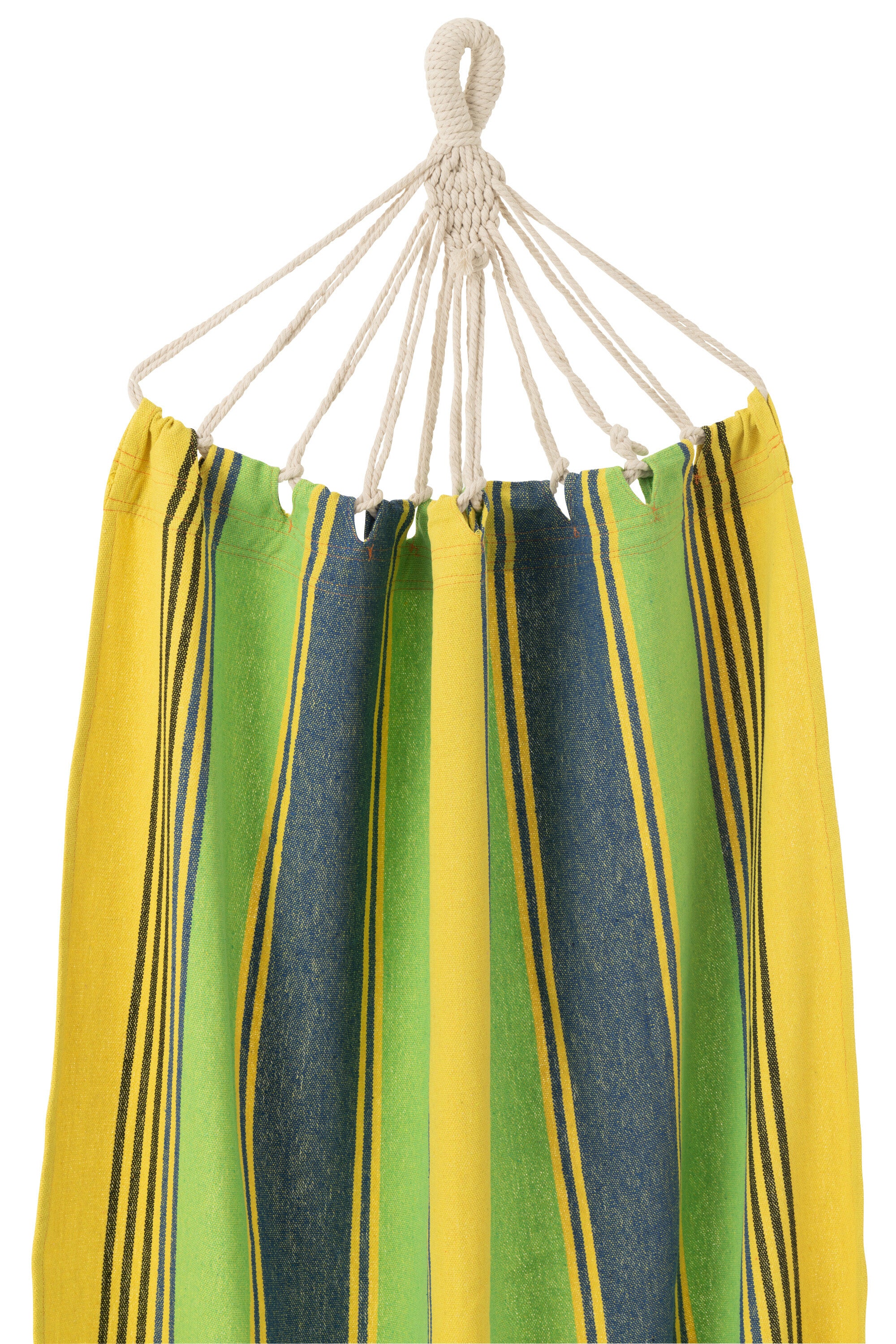Hangmat Strepen Katoen/Polyester Groen/Geel/Blauw