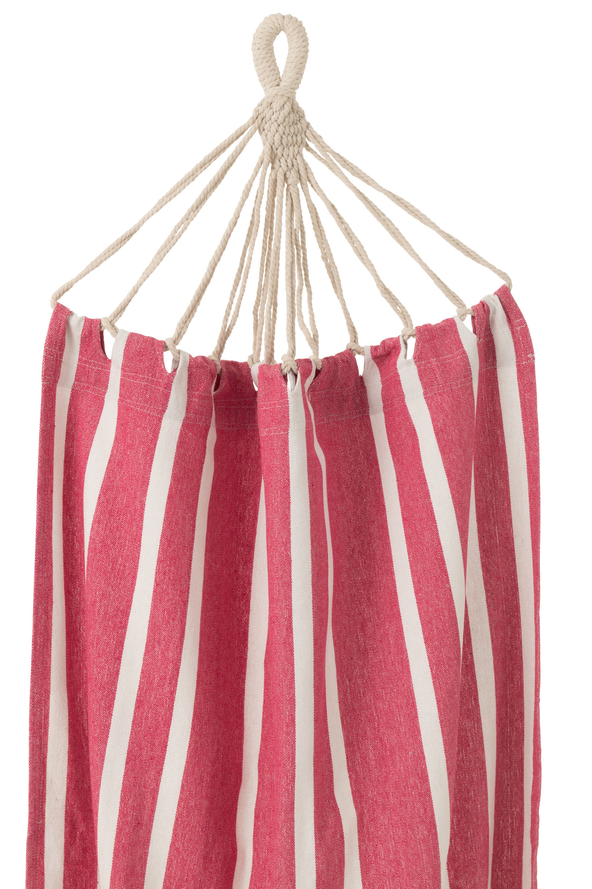 Hangmat Strepen Katoen/Polyester Roze/Wit