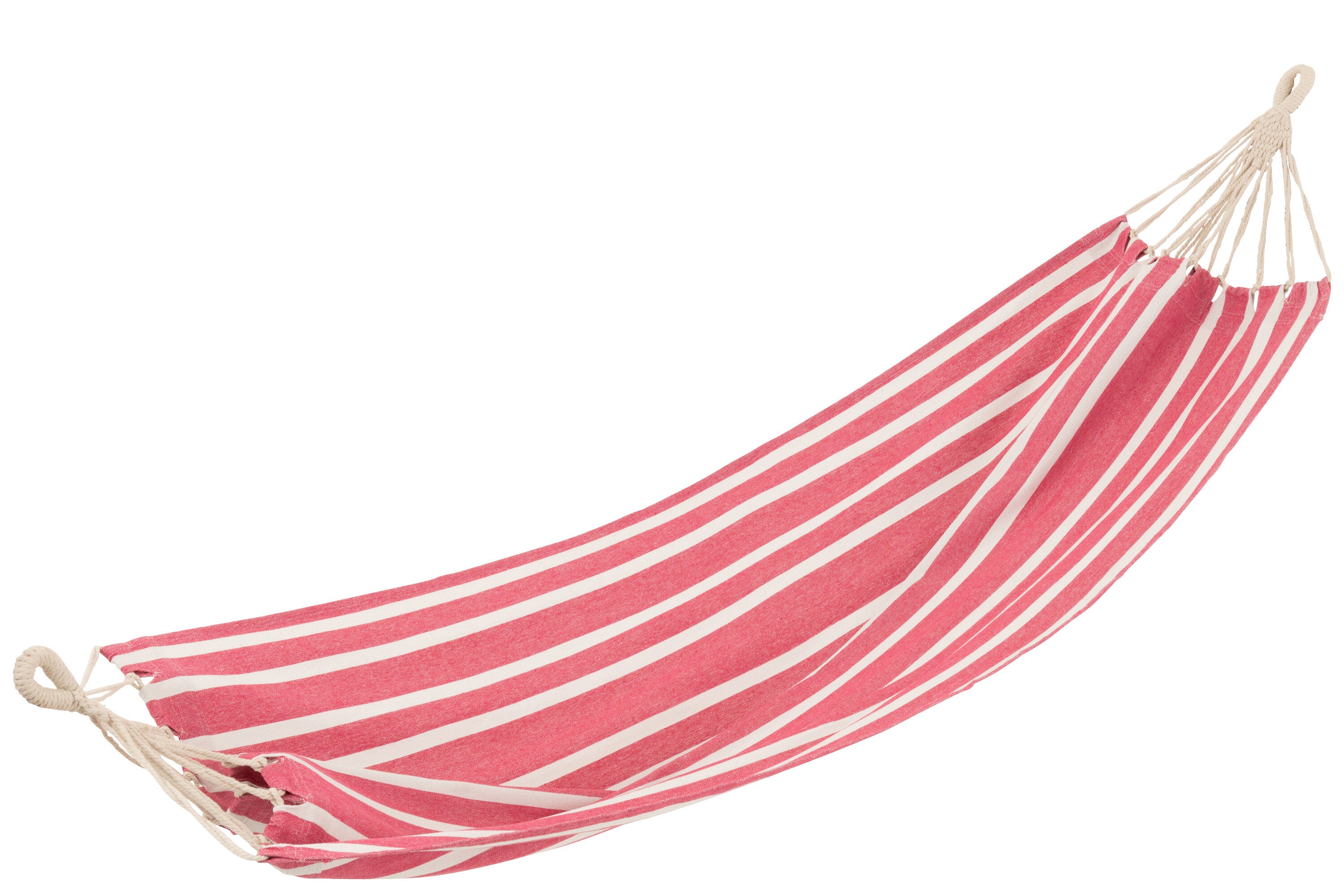 Hangmat Strepen Katoen/Polyester Roze/Wit