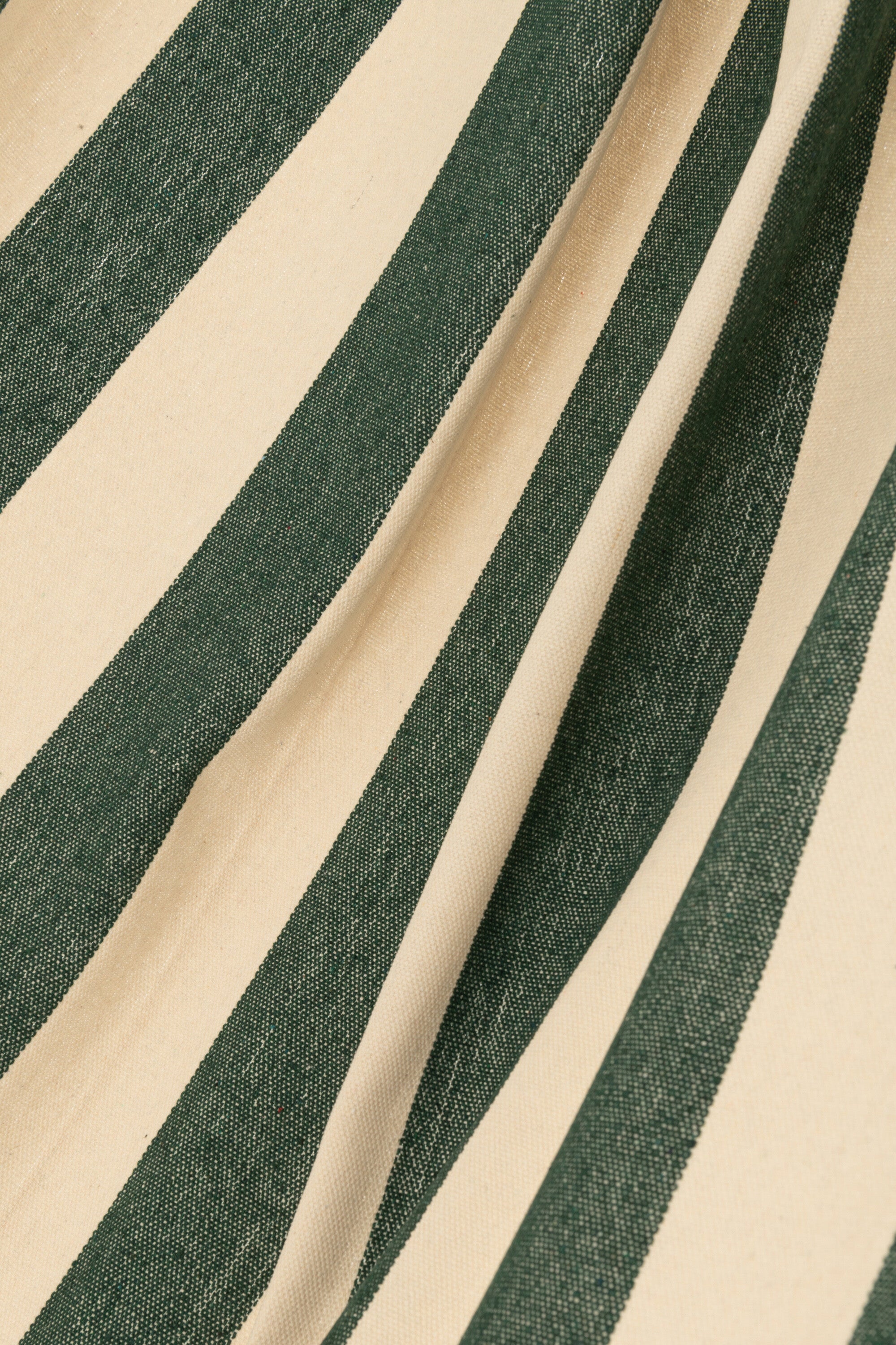 Hangmat Grote Strepen Katoen/Polyester Donkergroen/Ecru