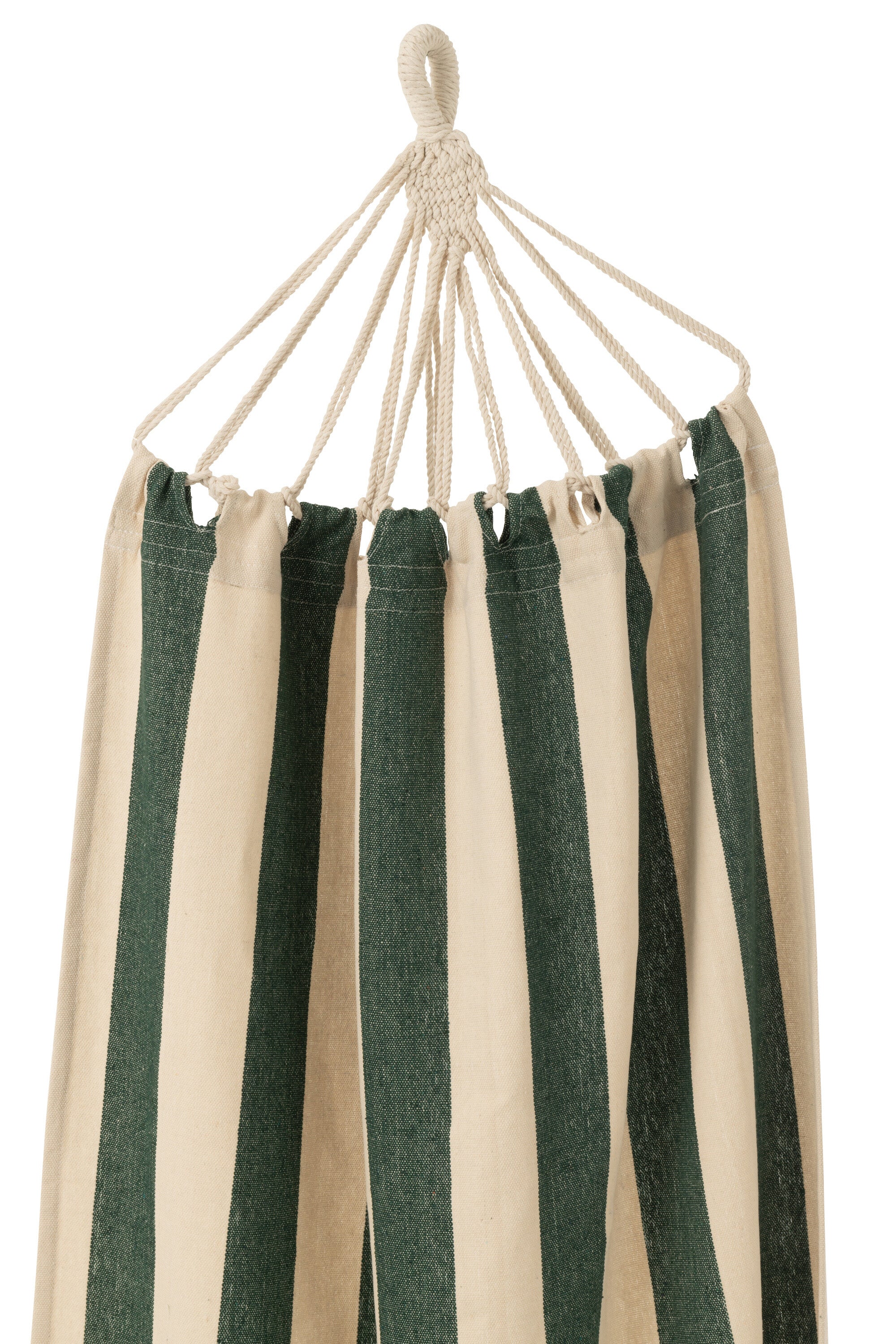 Hangmat Grote Strepen Katoen/Polyester Donkergroen/Ecru