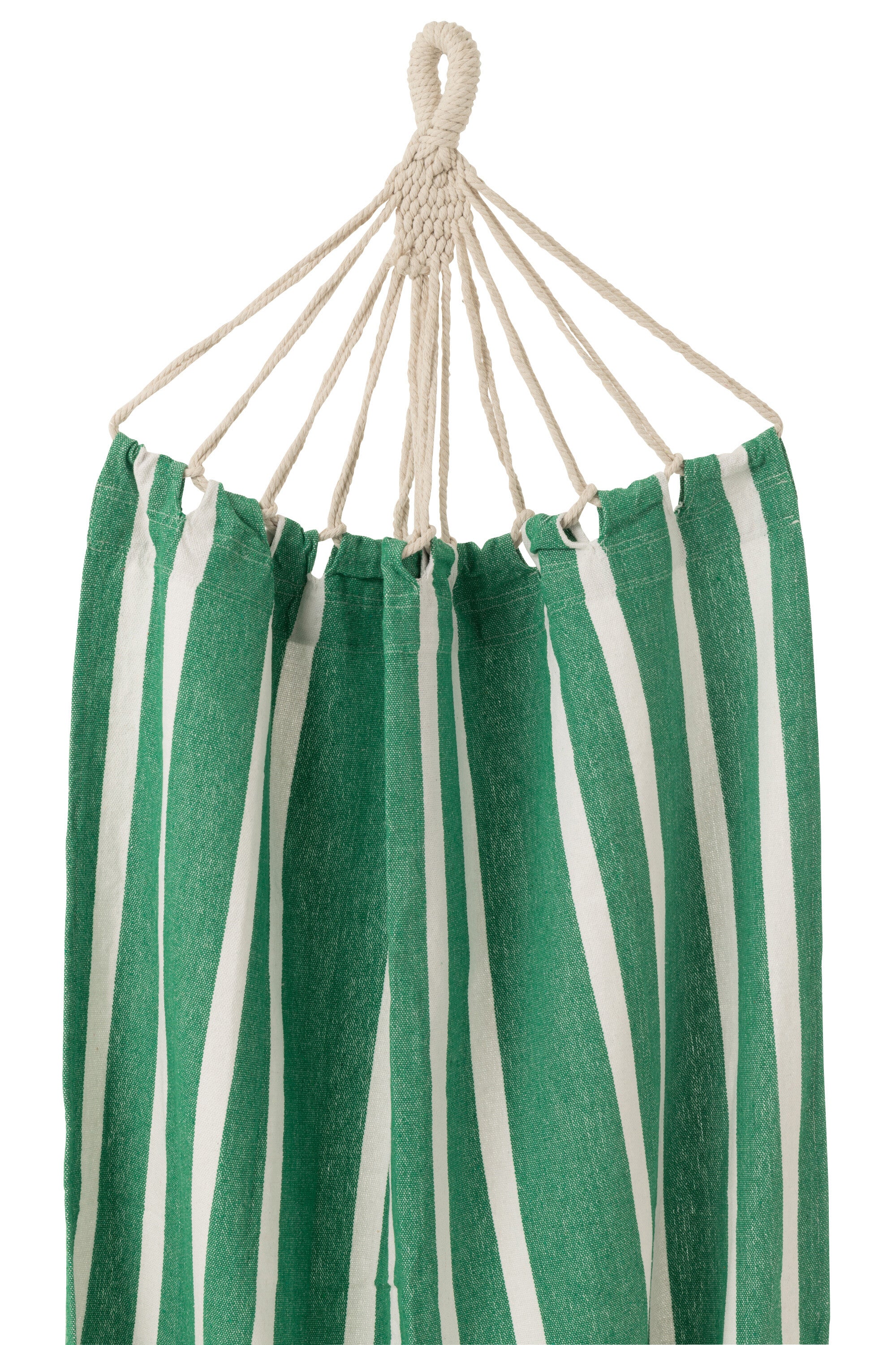 Hangmat Strepen Katoen/Polyester Donkergroen/Wit