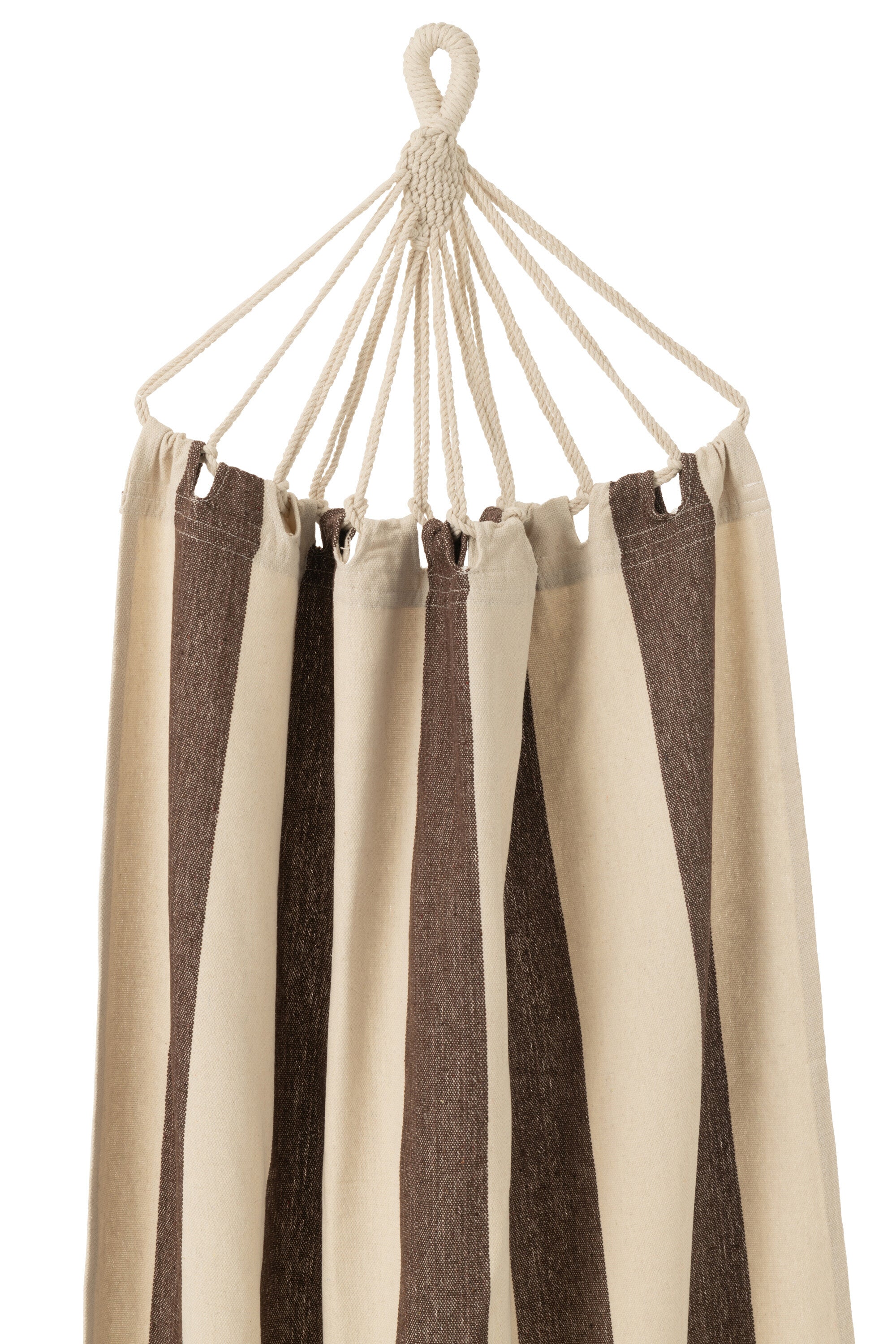 Hangmat Groot Strepen Katoen/Polyester Donkerbruin/Ecru