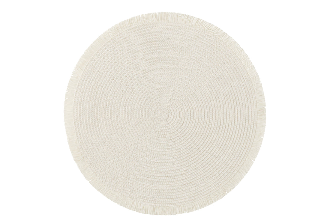 Placemat Ronde Papier Wit