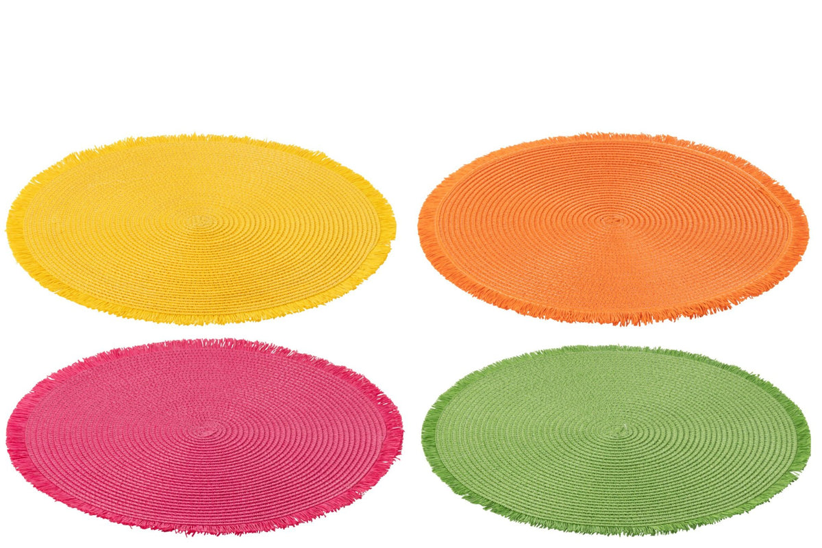Placemat Ronde Papieren Mix Assortiment Van 4
