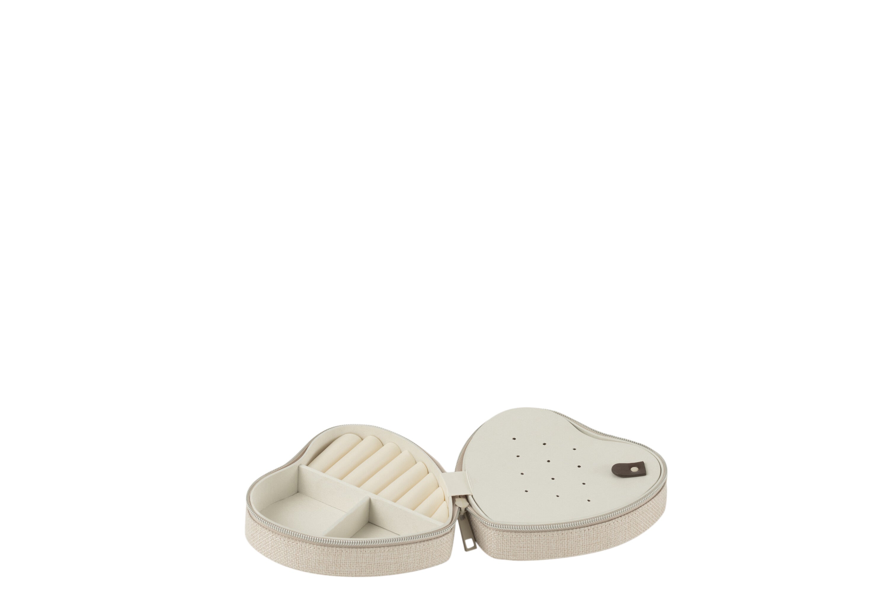 Sieradendoos Hart Polyester Grijs