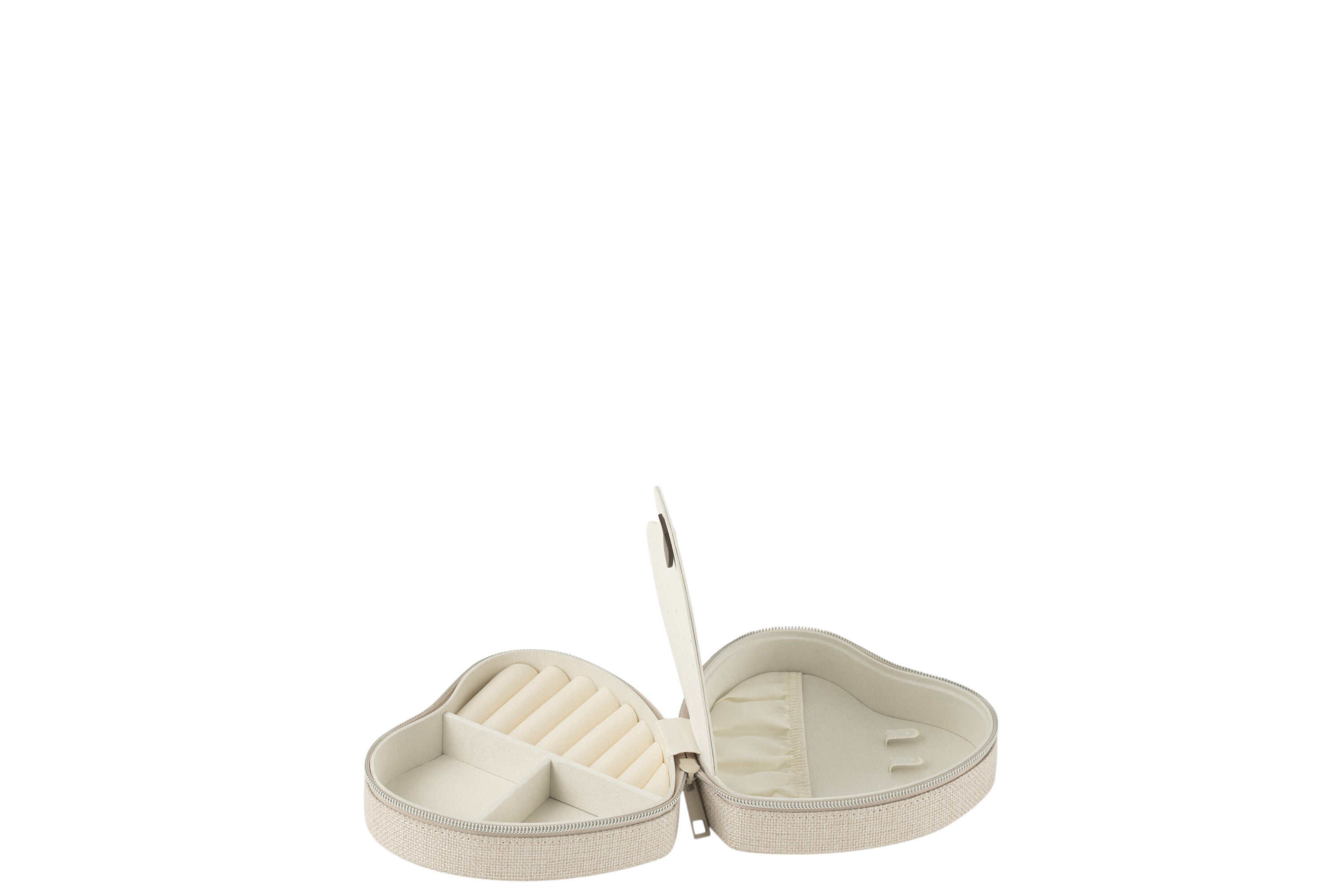 Sieradendoos Hart Polyester Grijs
