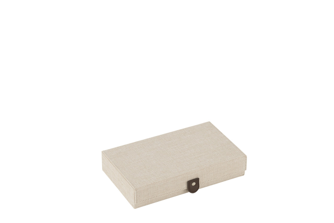 Sieradendoos Rechthoek Polyester Grijs