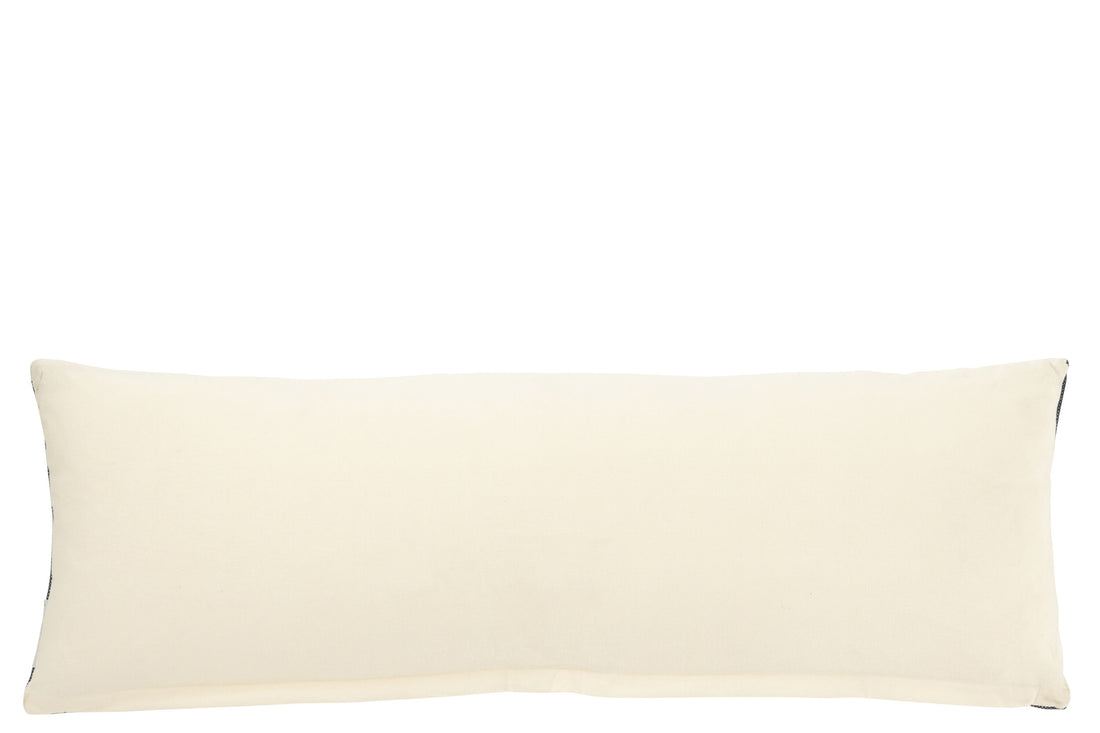 Kussen Rechthoek Etnische Patronen Katoen Donkerblauw/Wit