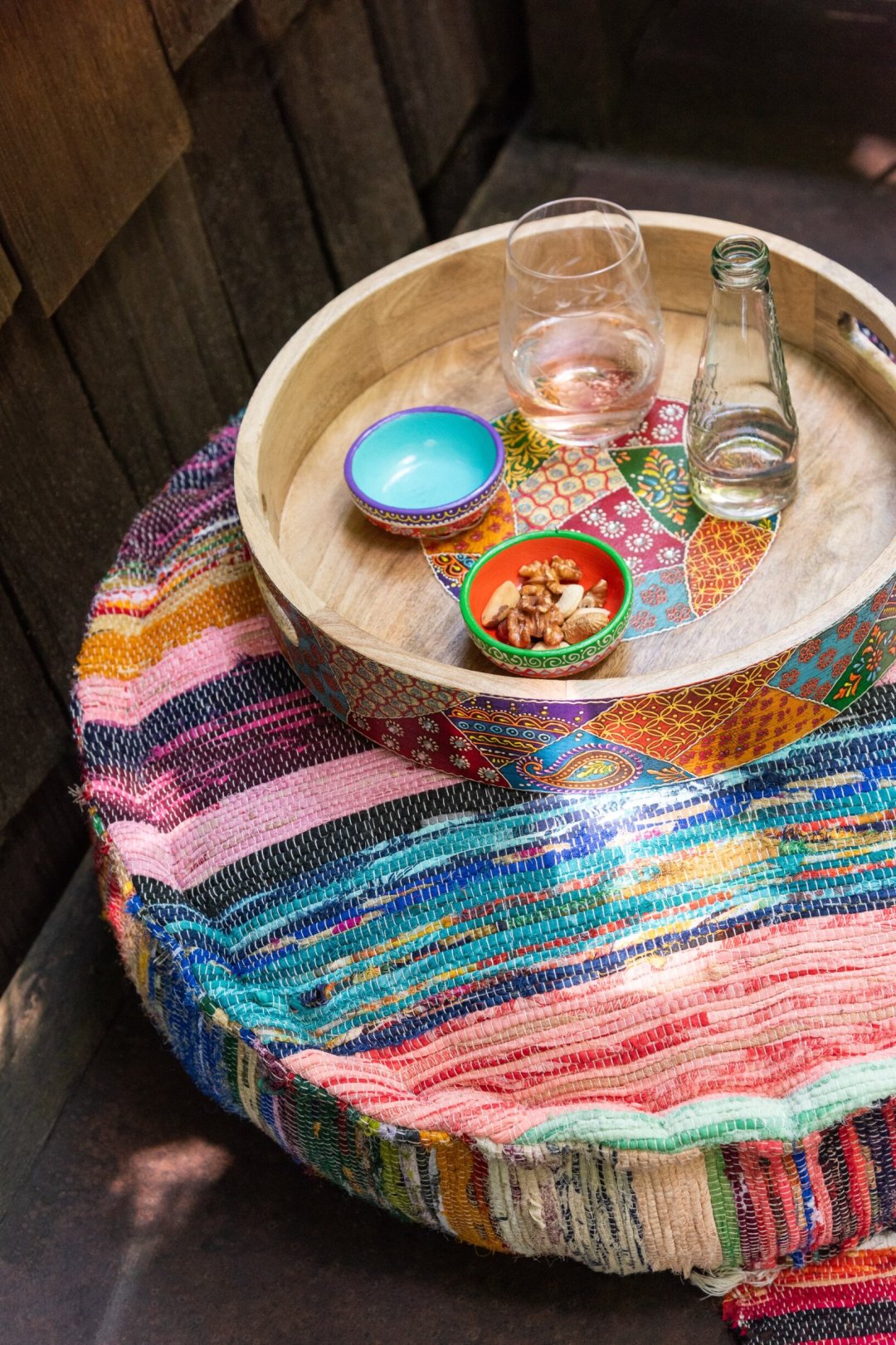 Pouf Chindo Ronde Katoen/Polyester Mix