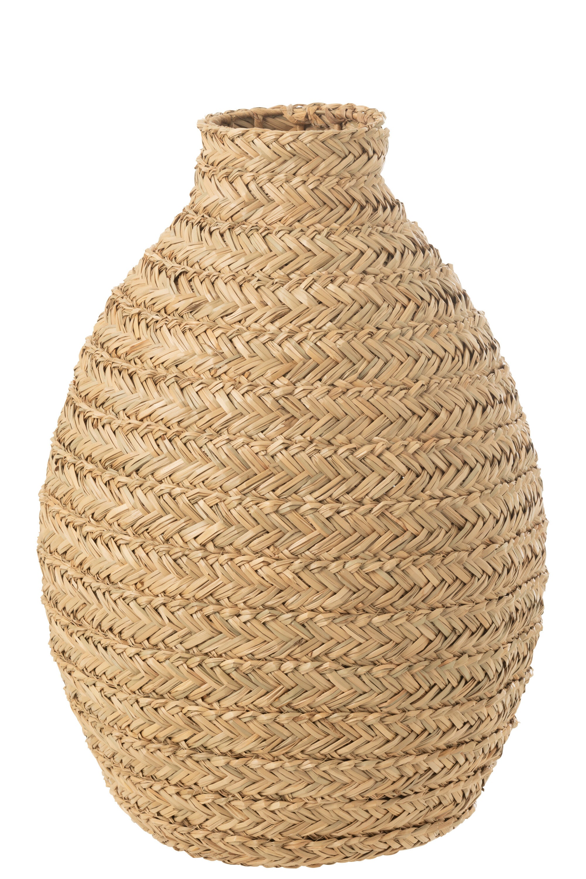 Vaas Gevlochten Zeegras Natuurlijk Groot