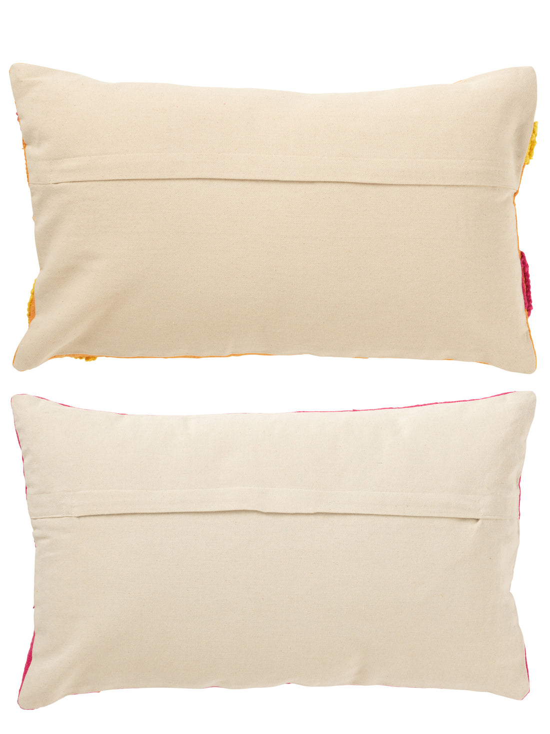 Kussen Rechthoek Borduurwerk Bloem Katoenmix Assortiment Van 2