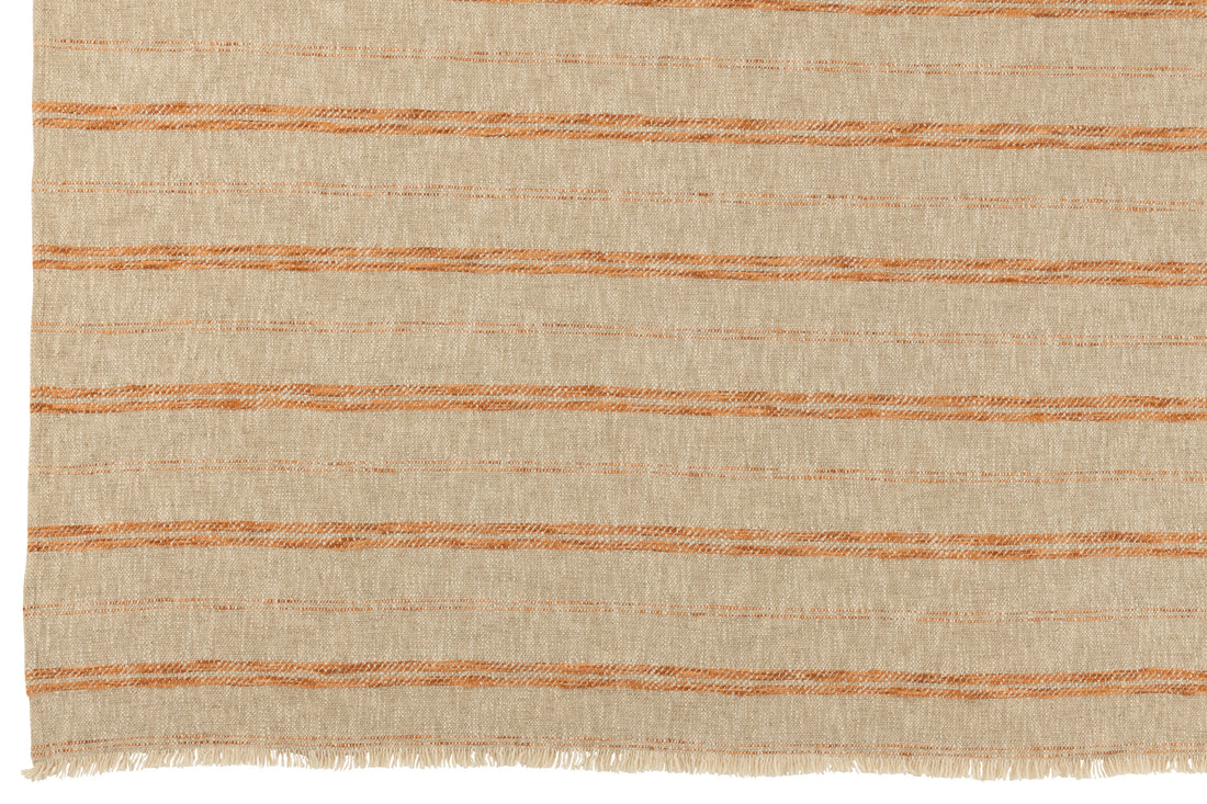 Geruite Strepen Linnen/Katoen Beige/Roest
