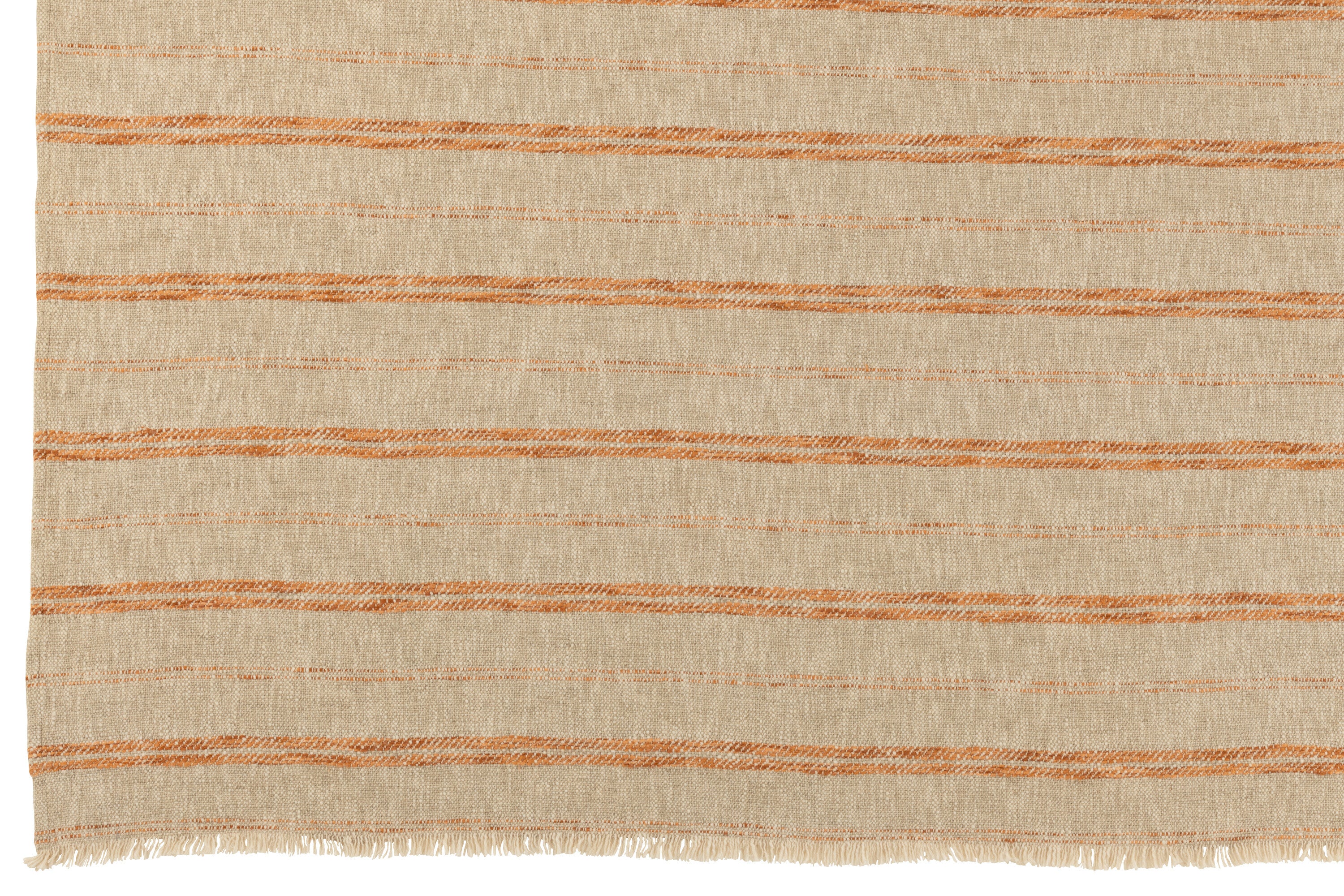 Geruite Strepen Linnen/Katoen Beige/Roest