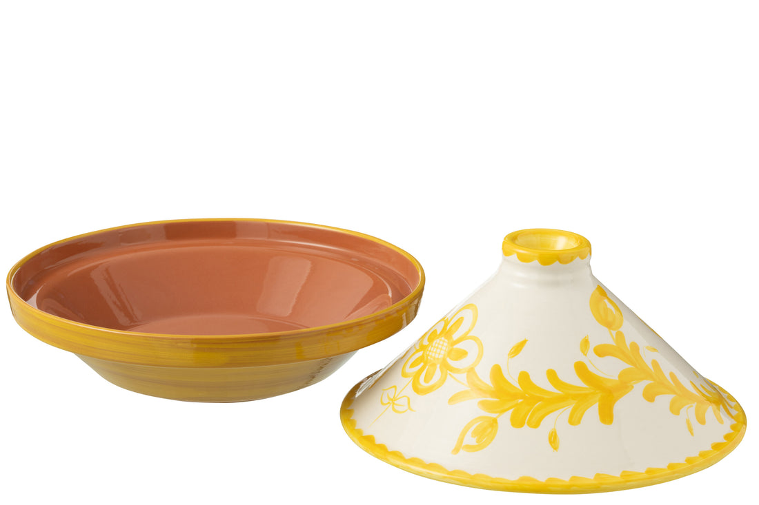 Tagine Granada Keramiek Wit/Geel