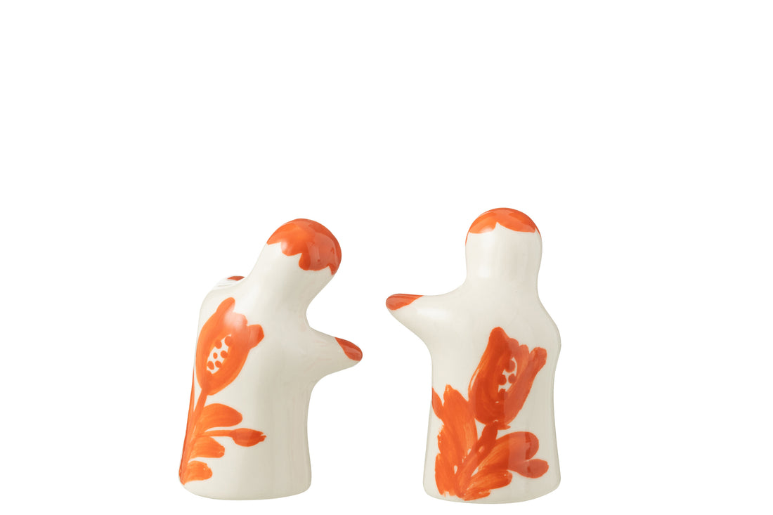 Zout & Peper Granada Keramiek Wit/Oranje