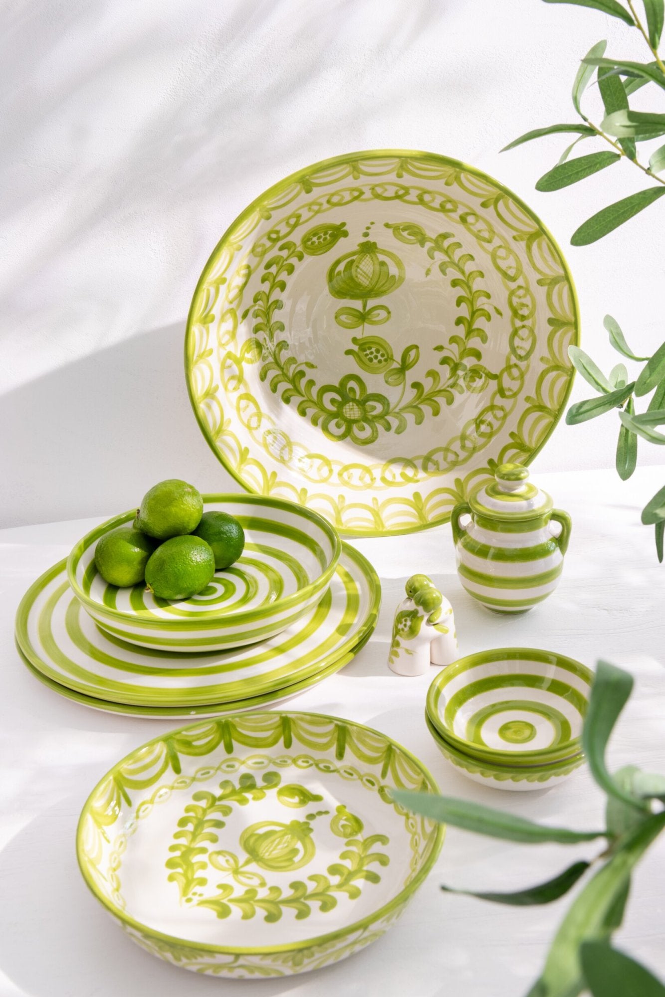 Zout & Peper Granada Keramiek Wit/Groen