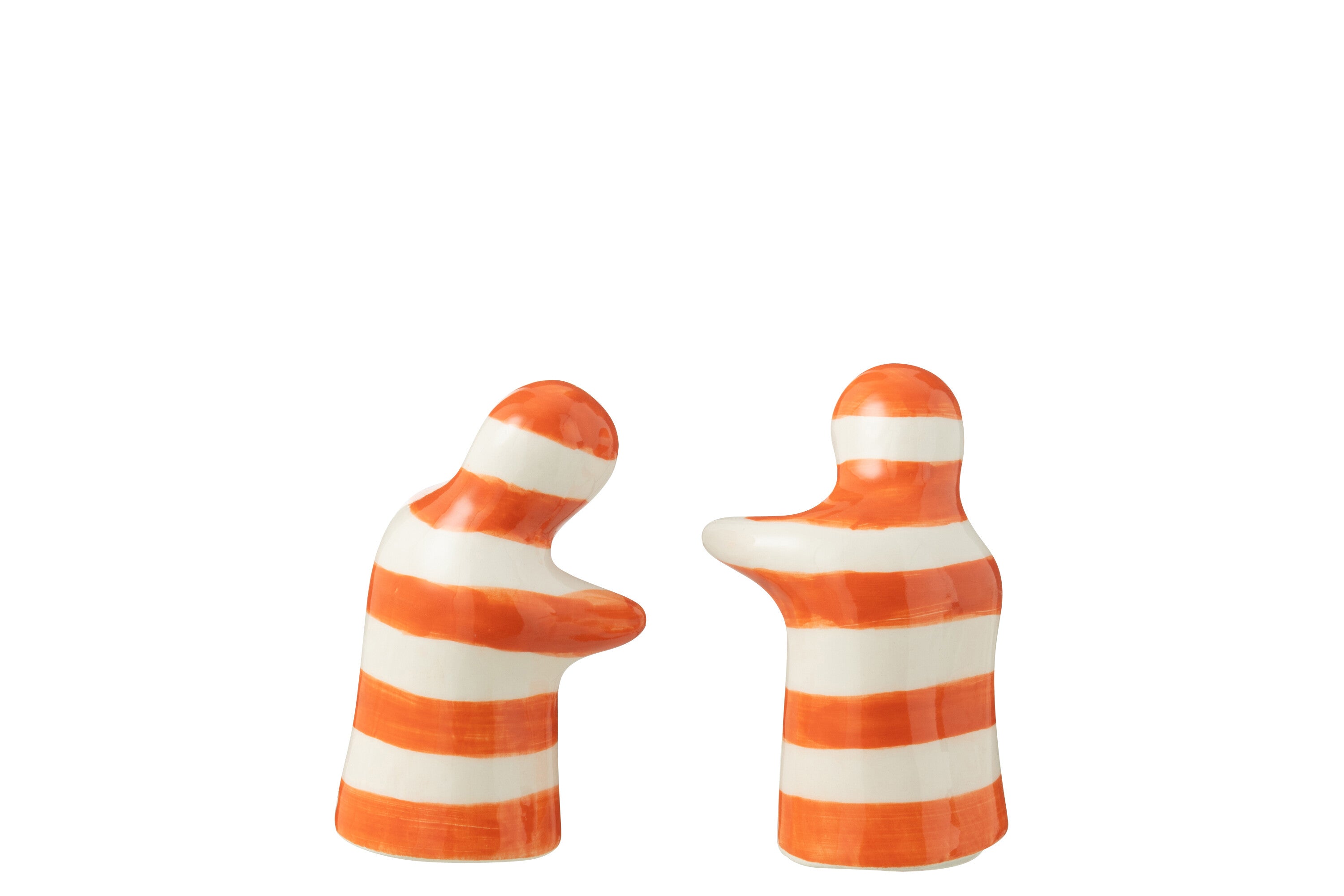 Zout&Peper Granada Strepen Keramiek Wit/Oranje