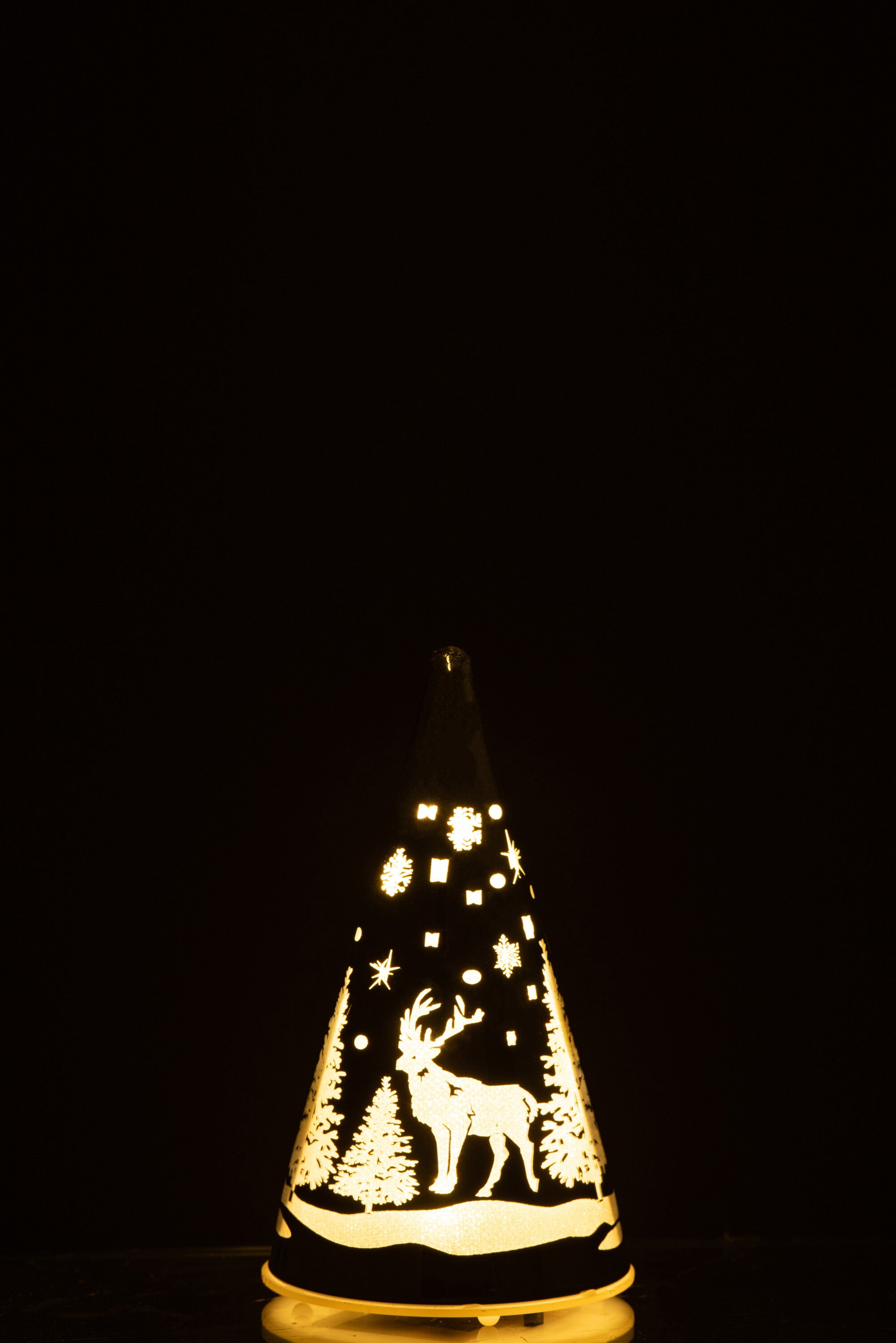 Decoratiekegel Led Winterglas Zilver Klein