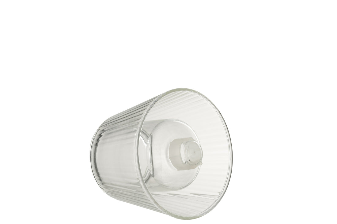 Theelichthouder Hoed Glas Transparant