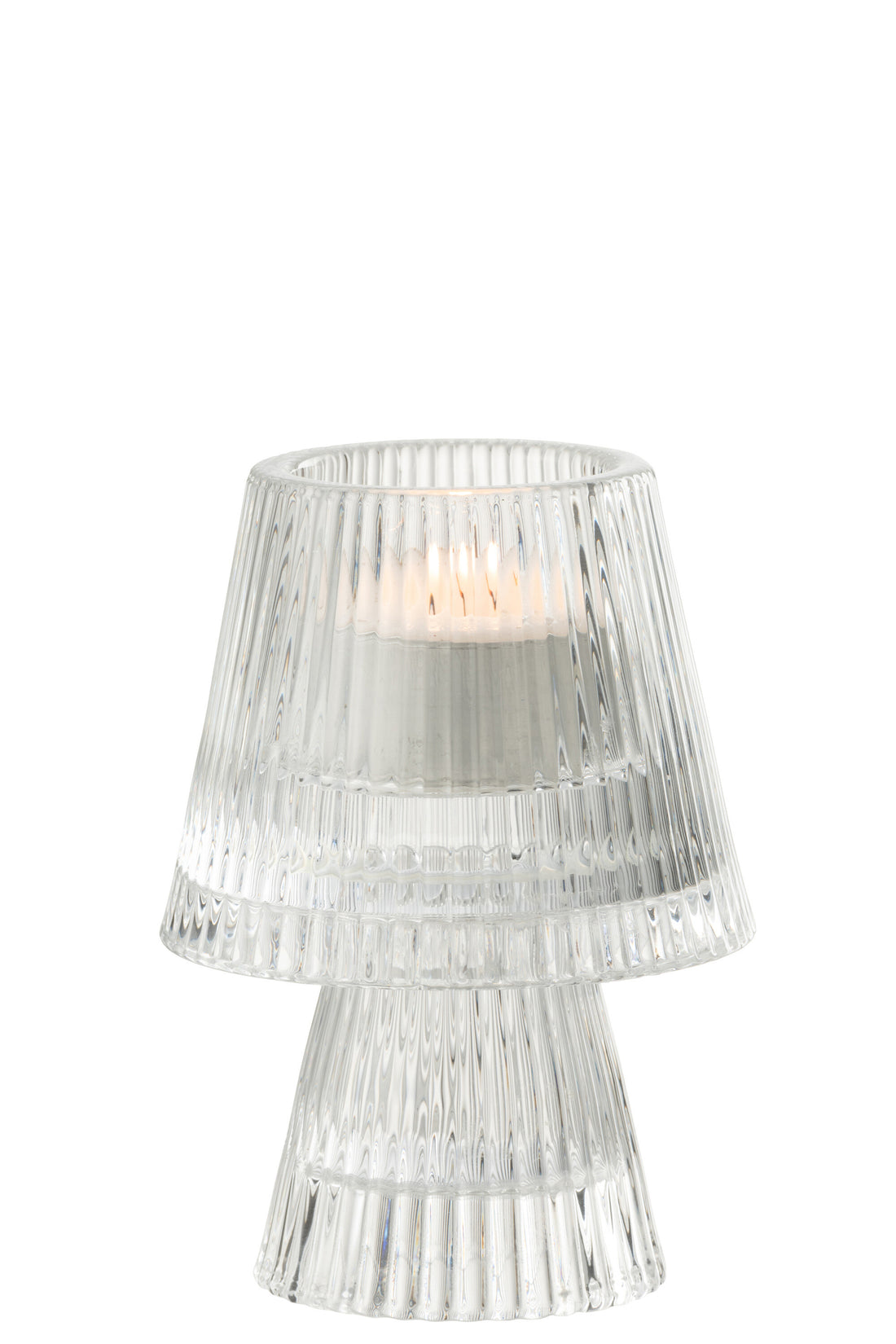 Kaarsenhouder Hoed Glas Transparant